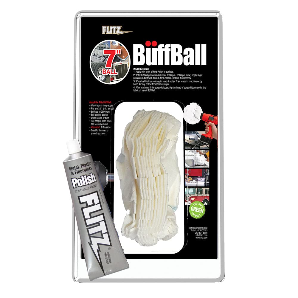 Flitz Wb201-50 Blue X-Large Original Buff Ball In Clamshell, 7-Inch