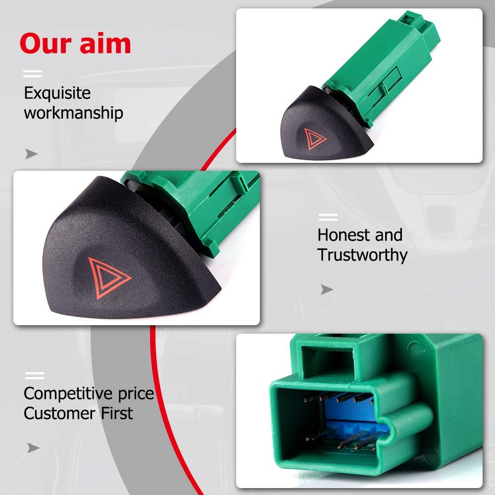 Cciyu Hazard Warning Switch Replacement Fit For 2004-2005 Chevy Classic 2000-2003 Chevy Malibu 2004-2005 Chevy Malibu Maxx