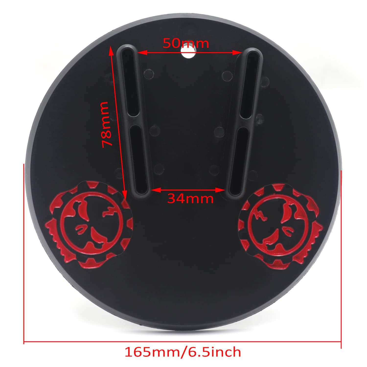 Httmt- Black Round Kickstand Sidestand Jiffy Stand Coaster Pad Compatible With H-D Touring Cruiser Sport Dirt [P/N:Mt253-001-Bk]