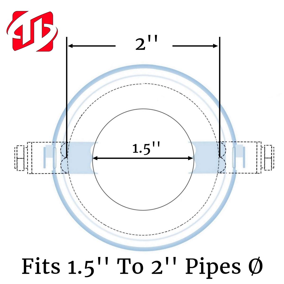 Exhaust Tip - To Fit 1.5 To 2 Inch Exhaust Tail Pipe Diameter- Stainless Steel To Give Chrome Effect - Car Muffler Tips