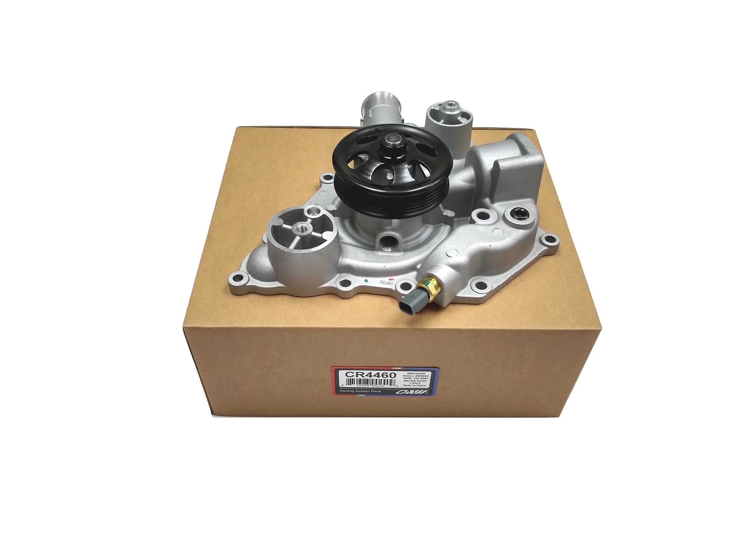 OAW CR4460 Water Pump W/Temp Sensor for 5.7L-V8, 6.4L-V8 on 2011-2023 Chrysler 300, Dodge Challenger, Charger, Durango, Jeep Gra