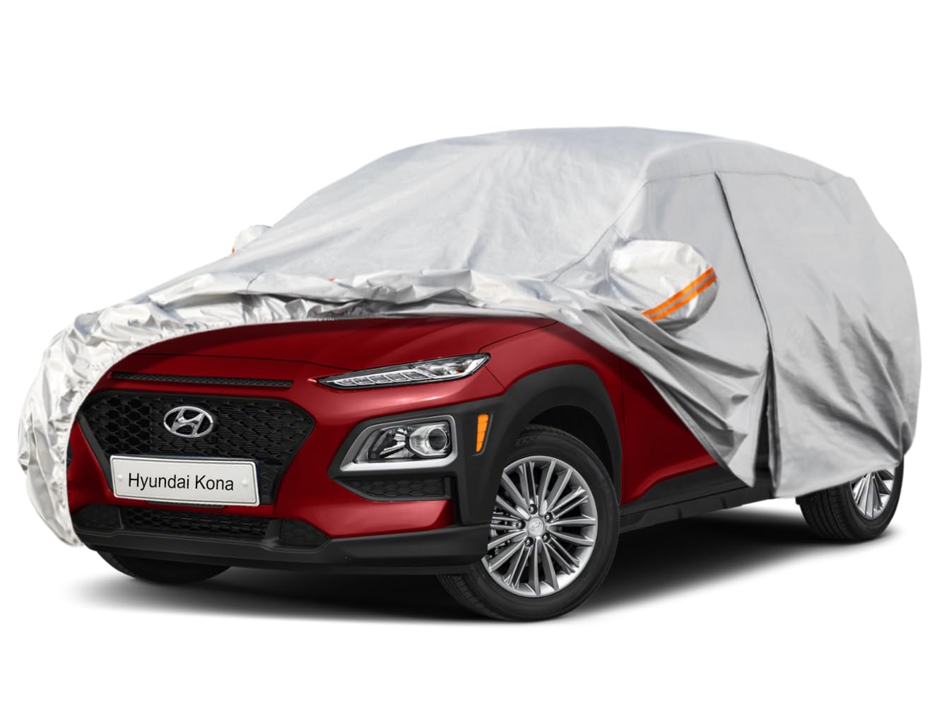 Kayme 6 Layers Suv Car Cover Custom Fit For Hyundai Kona (2017-2024) Waterproof All Weather For Automobiles, Outdoor Full Cover 