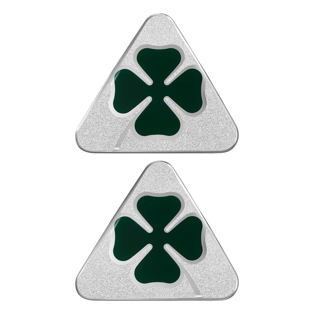 Quattroerre 4R .It 21842 3D Stickers Official Clover Green, Silver, Right + Left, 95 X 85 Mm