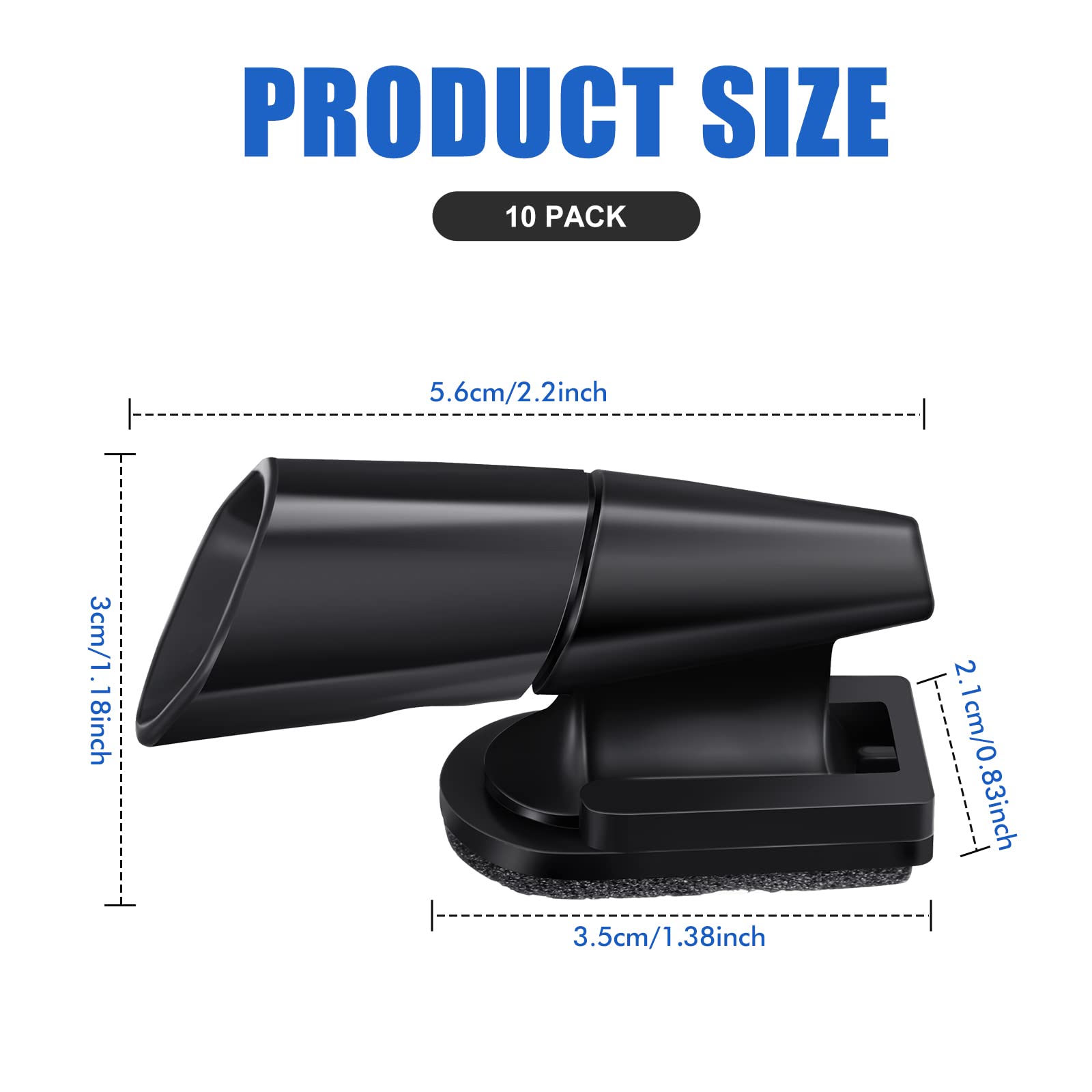 Frienda 10 Pieces Deer Whistle Save A Deer Whistles Avoids Collisions, Deer Whistles For Car Deer Warning Devices Animal Alert For Cars And Motorcycles (Black, Stylish Style)