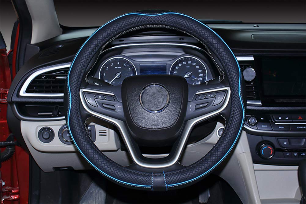 Mayco Bell 2019 New Microfiber Leather Car Extra Large Steering Wheel Cover For Big Trucks (18.3-18.7'', Light Blue)