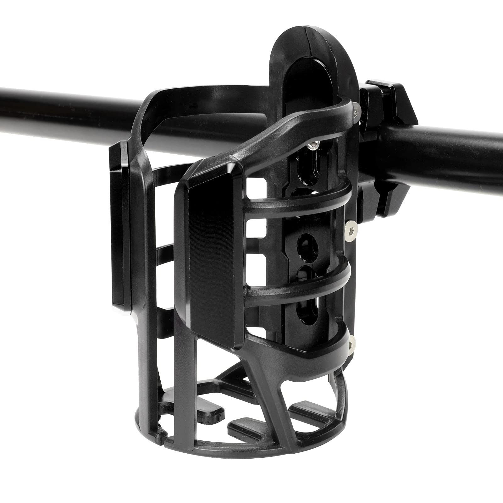 Tongze Bike Cup Holder Aluminum Alloy Motorcycle Cup Holder with Stretchy Plastic Shell Stainless Steel Screws Motorcycle, Bicyc