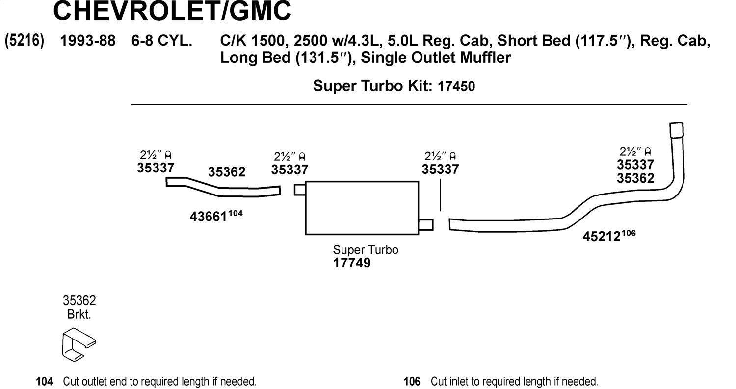 Dynomax 43661 Exhaust Pipe For Chevrolet C1500