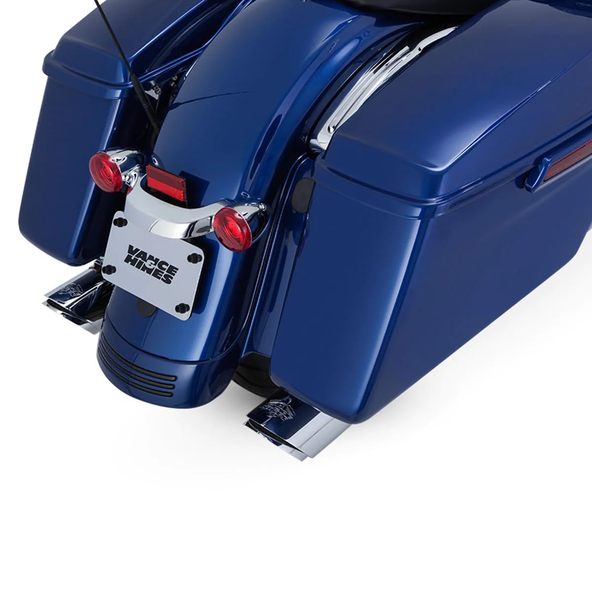 Vance And Hines 16672 Twin Slash Round 4In. Chrome Slip-On Exhaust For Harley Davidso -Touring-2017 And 2018 Models Only