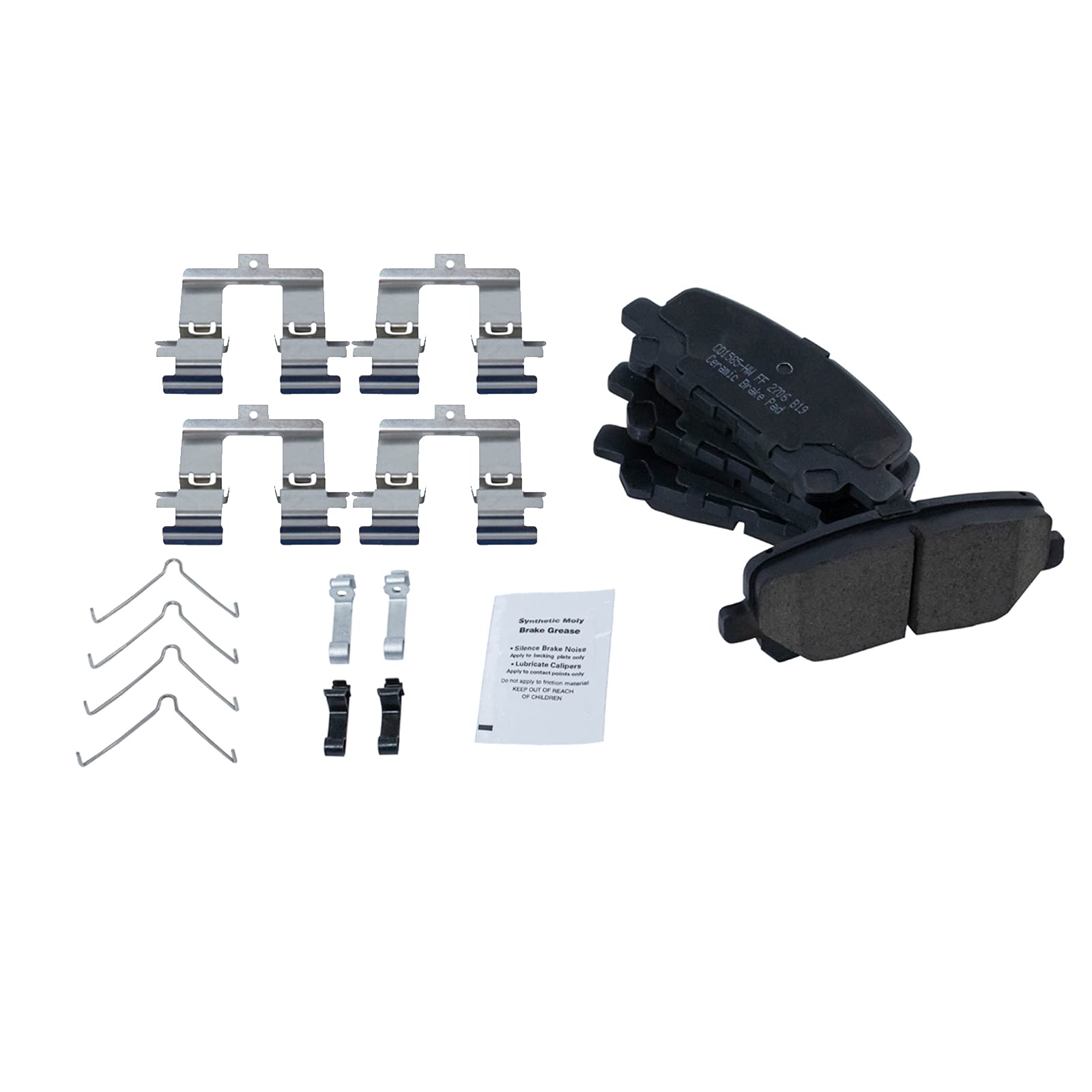 Trq Rear Brake Pad & Rotor Kit Brake Pads Brake Rotor Ceramic Solid Premium G-Coated Compatible With 2007-2013 Acura Mdx 2010-20