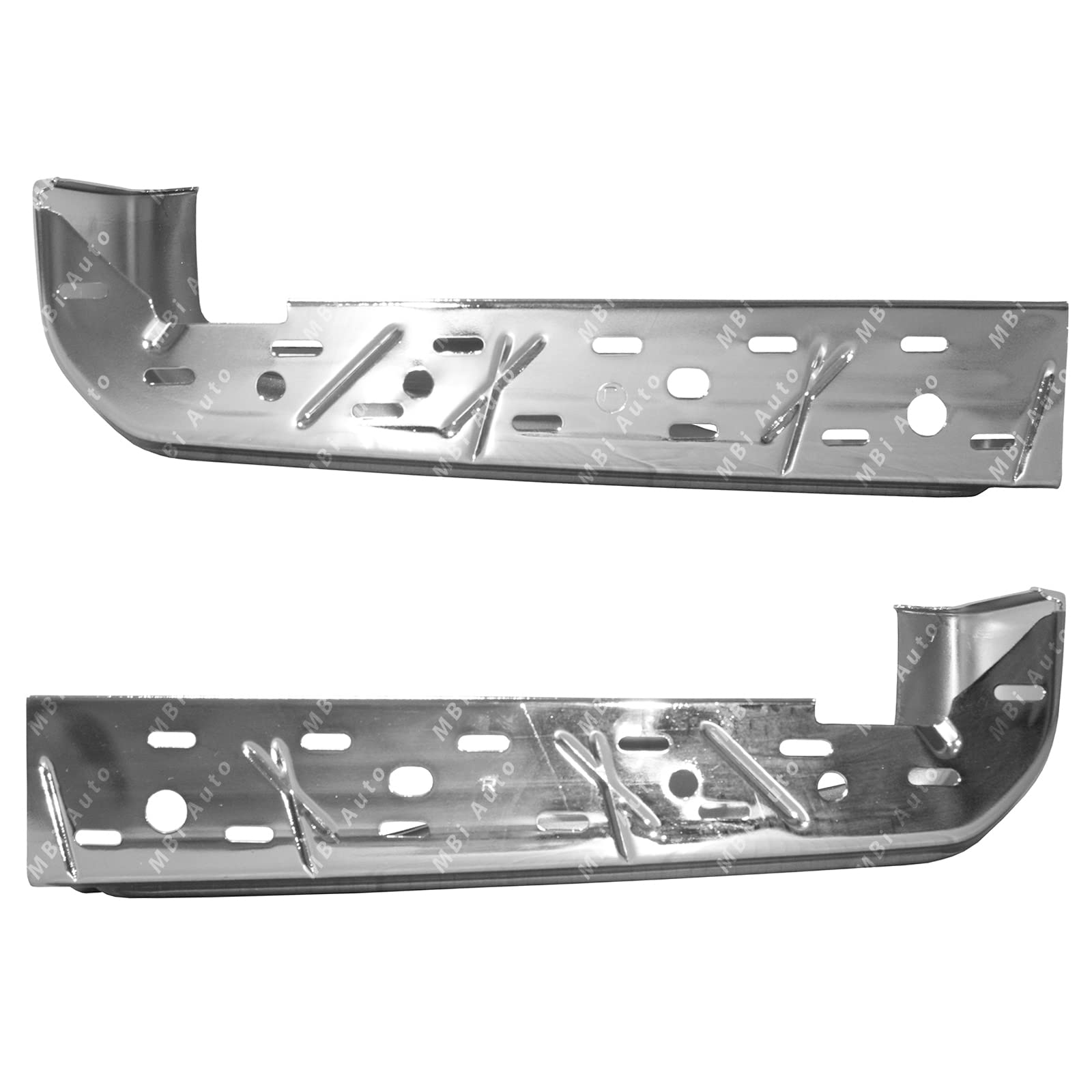 Mbi Auto - Chrome Steel, Left & Right Rear Bumper Ends (2 Piece Set) For 2015-2020 Ford F150 Pickup 15-20, Fo1102380