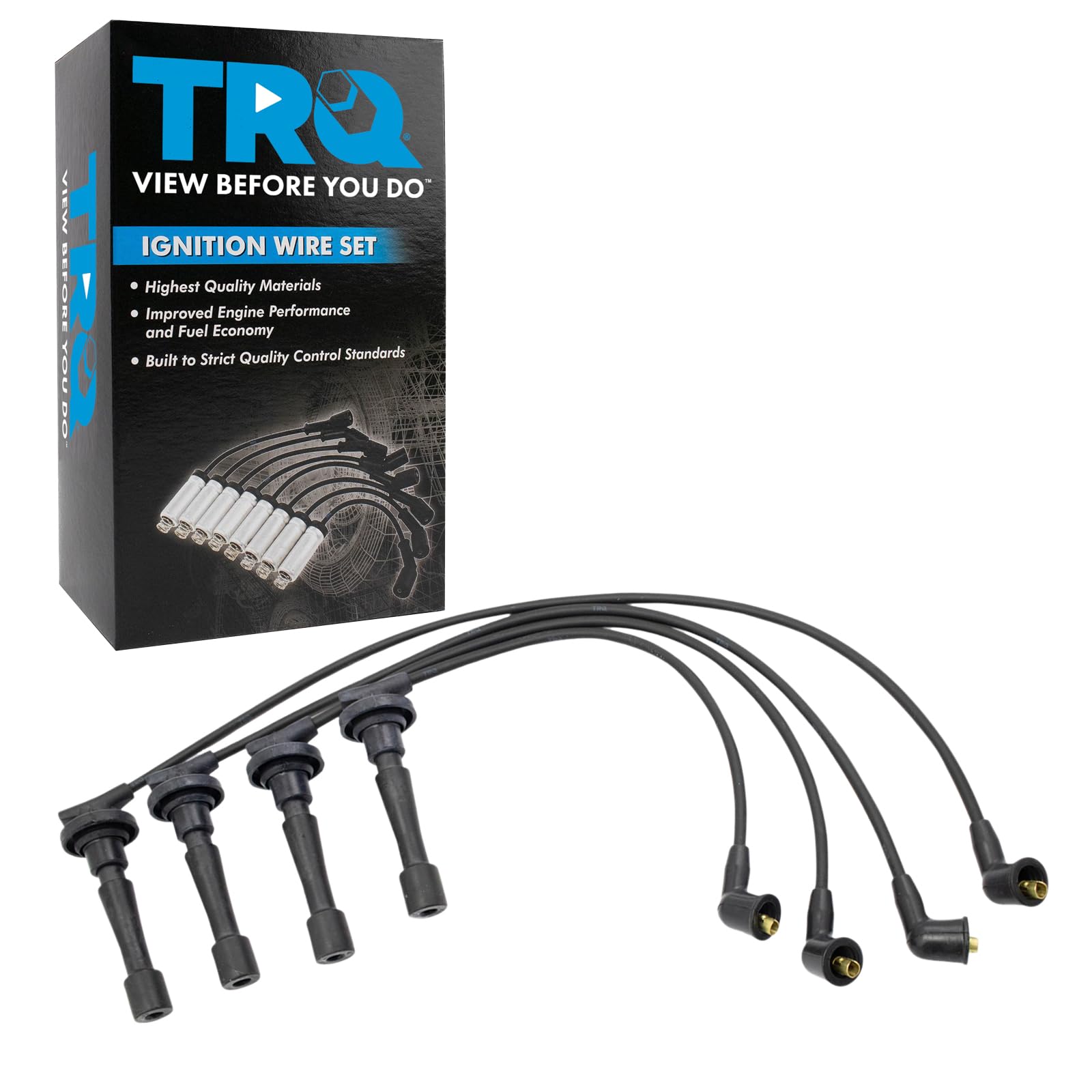 Trq Engine Ignition Spark Plug Wire Kit Set Direct Fit Compatible With Honda Crv Cr-V 2.0L