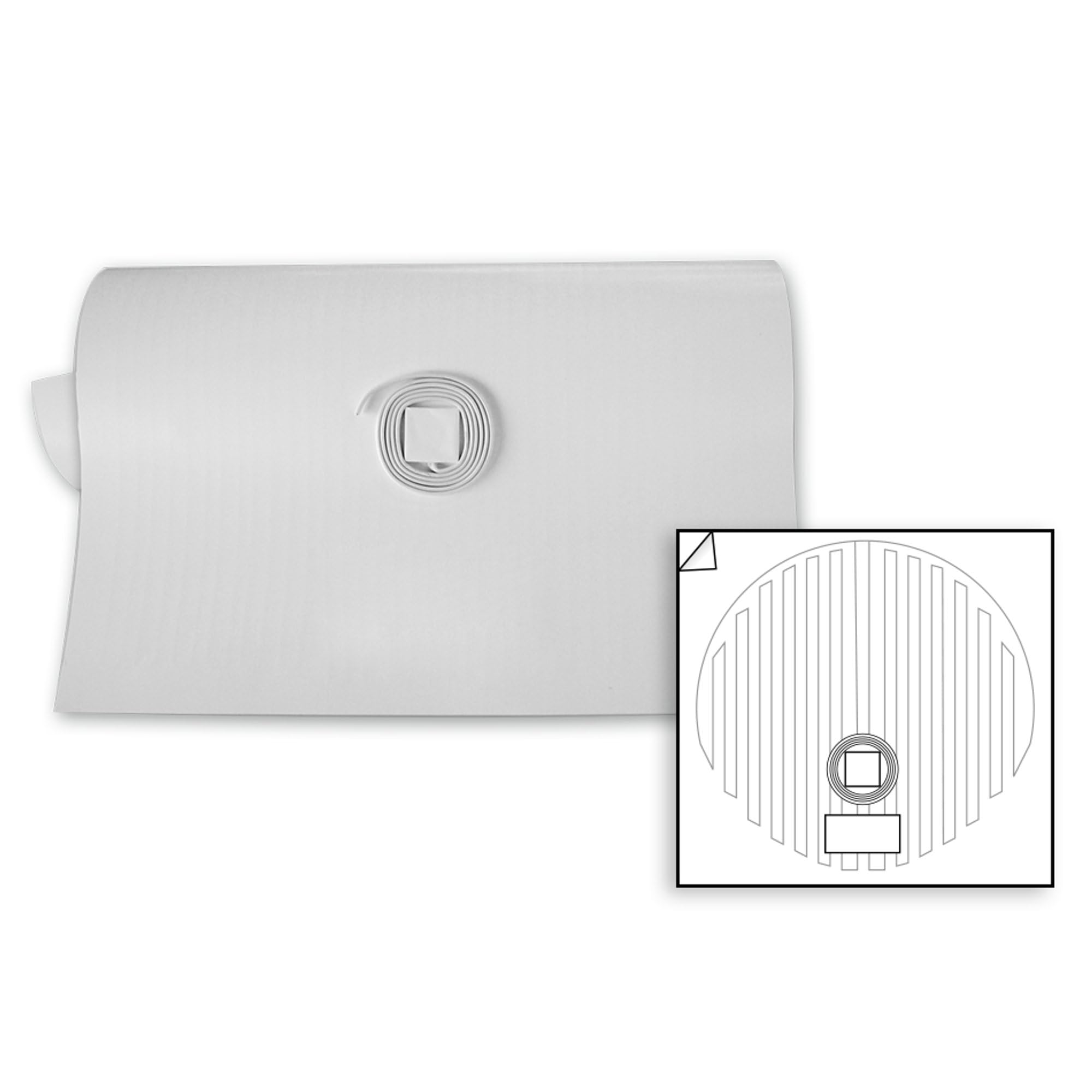 Warmlyyours Clearlyyou Mirror Defogger Circular 20X20 In. Self-Adhesive Electric Steam And Fog Remover For Existing Bathroom Wal