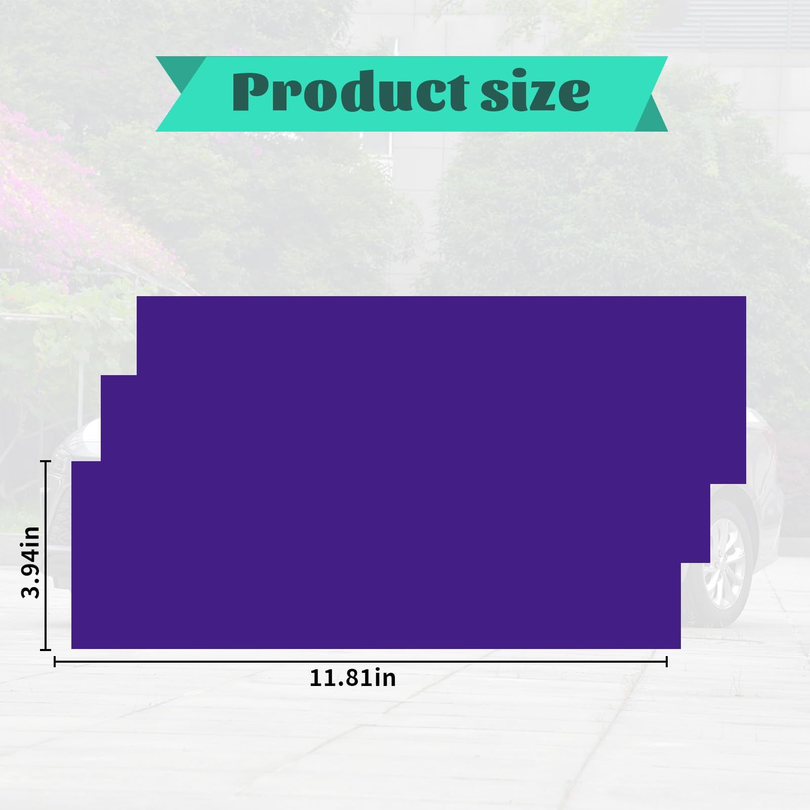 Blakaya 11.8'' X 4'' Bowtie Emblem Wrap Kit For Chevy Logo Overlay Vinyl Wrap With Spatula And Cutter 3 Pcs Matte Metallic Purpl