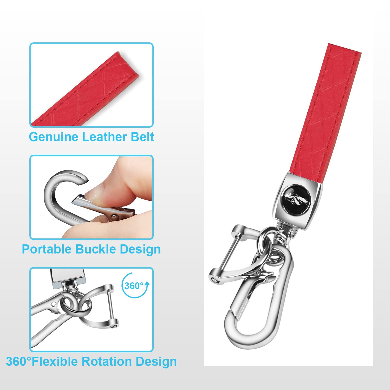 Qbuc For Toyota Key Fob Cover With Keychain Suitable For Highlander Rav4 Camry Avalon C-Hr Corolla Gt86 Premium Tpu Key Fob Case