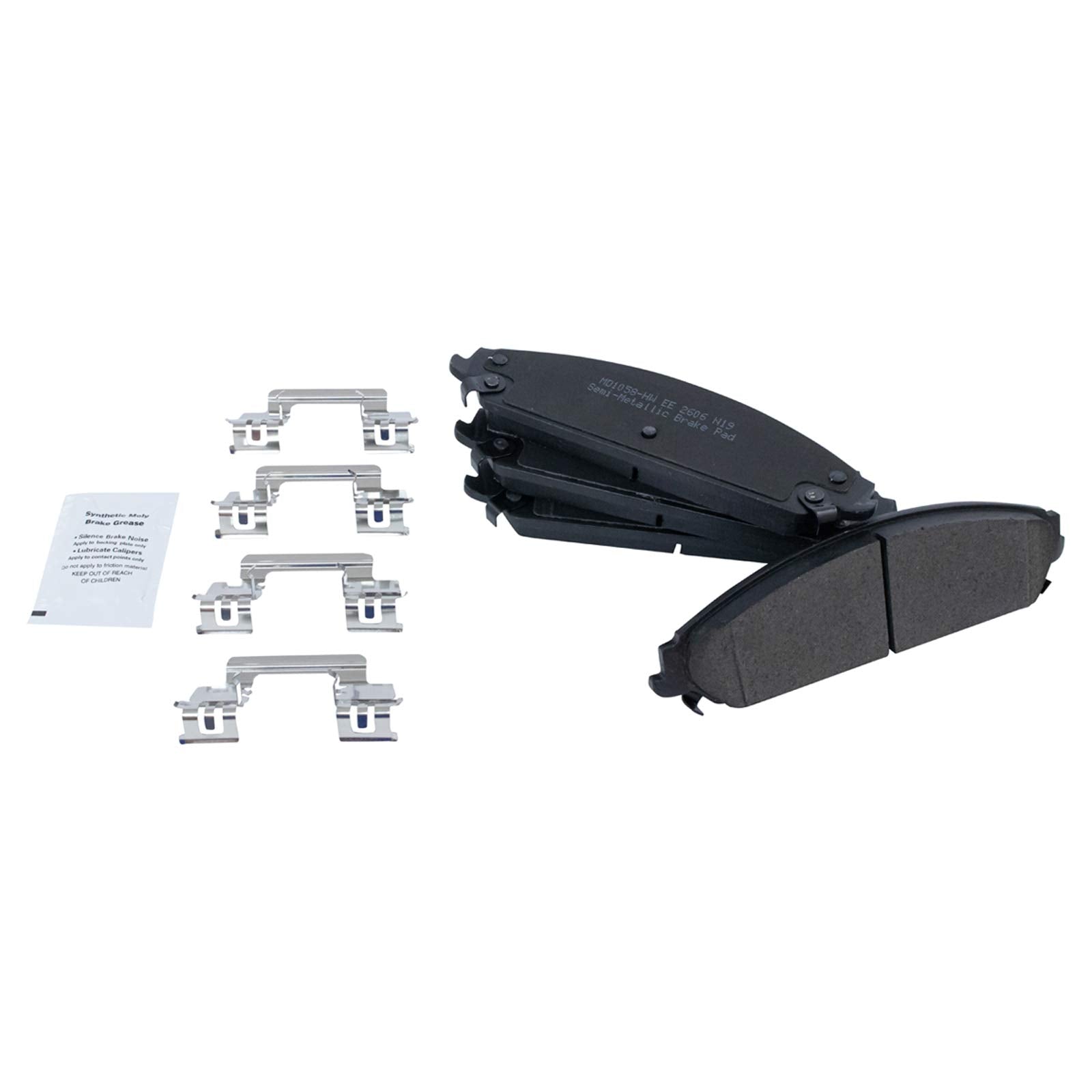 Trq Front Brake Pad & Rotor Kit Brake Pads Brake Rotor Semi-Metallic Compatible With 2005-2019 Chrysler 300 2009-2019 Dodge Chal