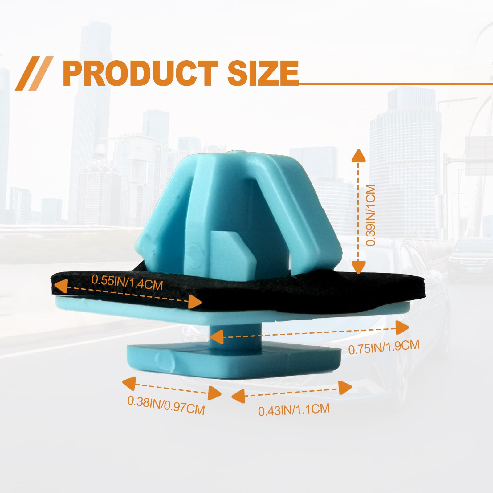 30Pcs Blue Rocker Molding Retainer Clip Compatible With Hyundai Kia Elantra Santa Soul Sportage 87756-1F000