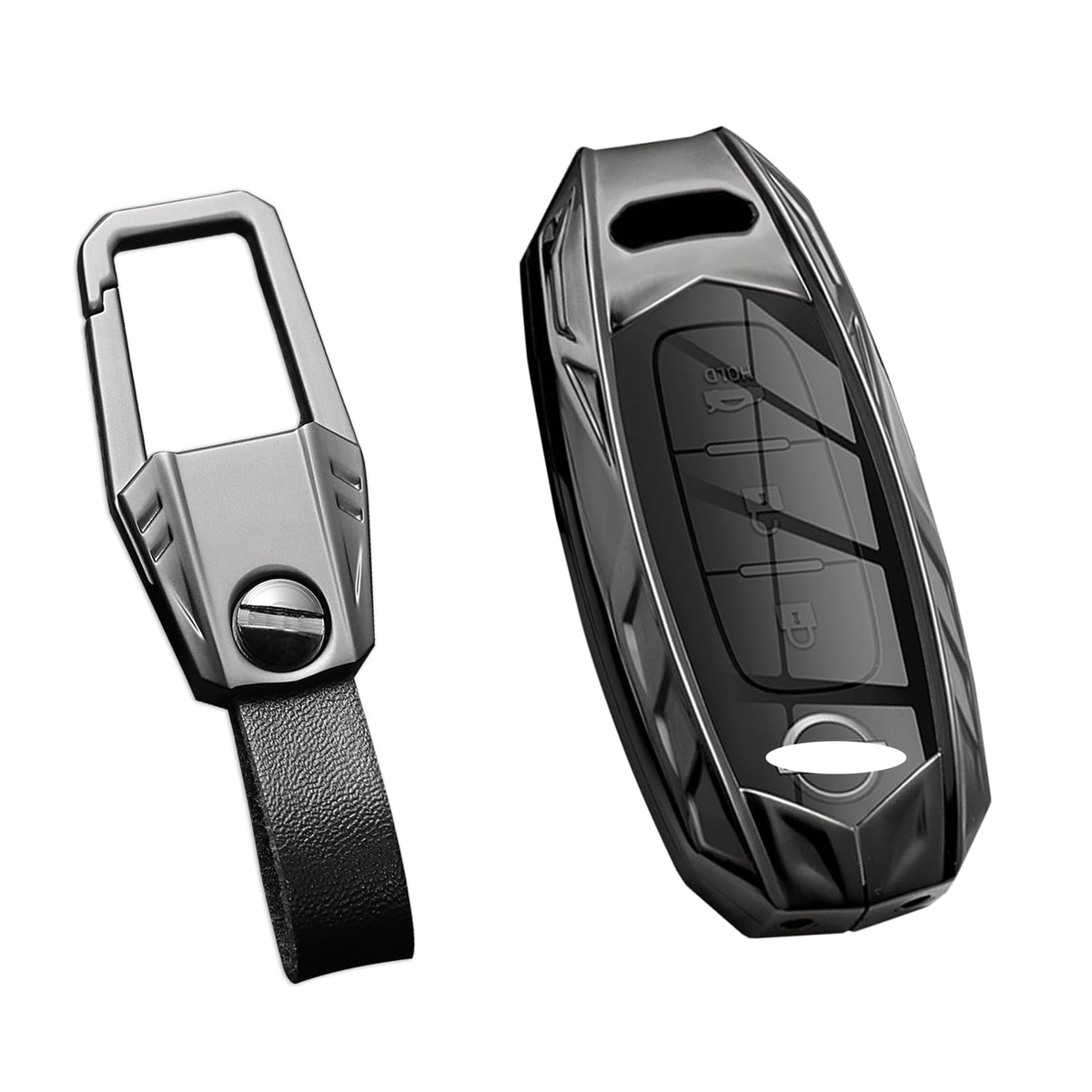 Ocezbiis For Nissan Key Fob Cover,Keychain,Zinc Alloy Protection Car Key Case For 2023 2024 Rogue Pathfinder Keyshell Accessorie