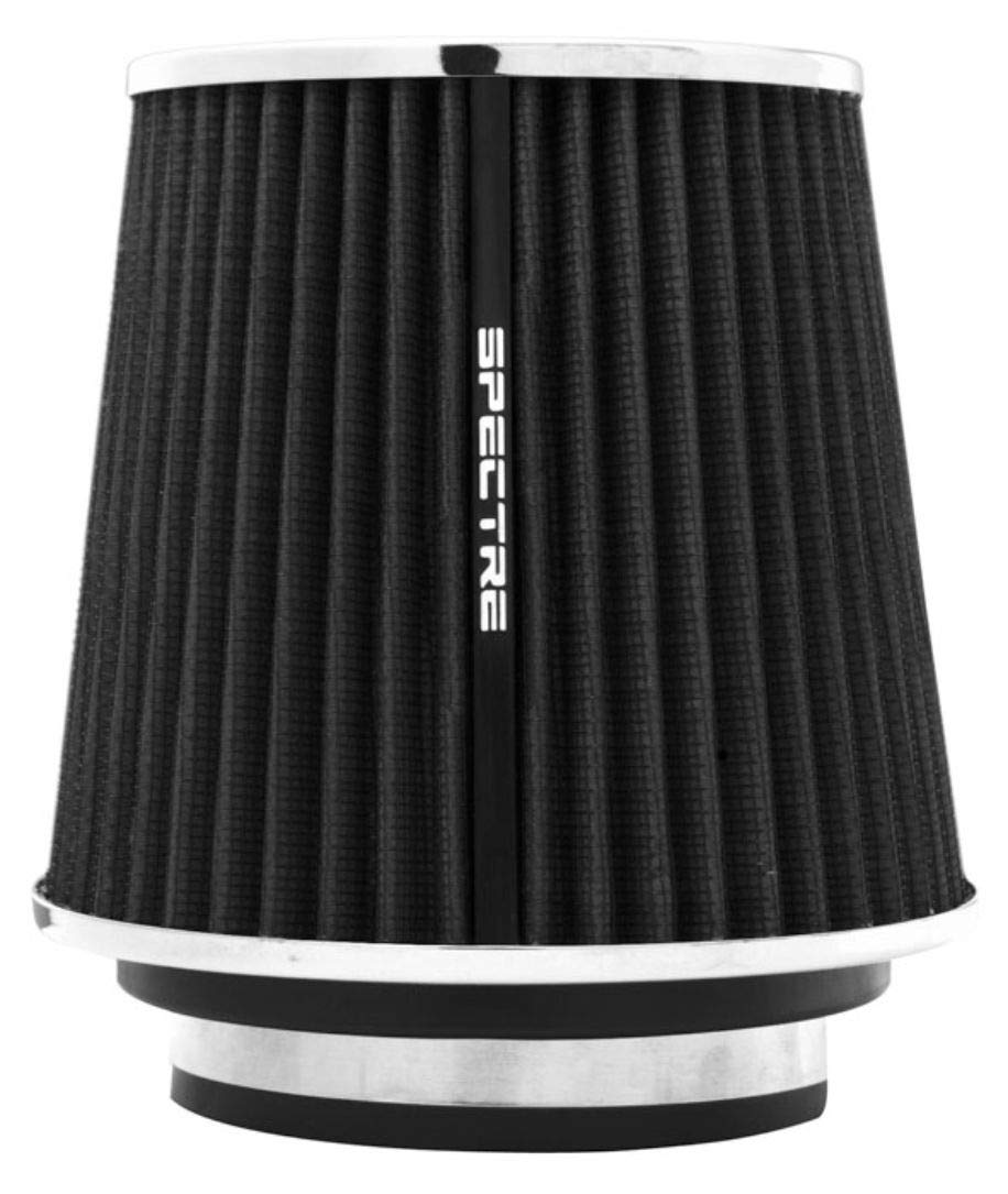 Spectre Universal Clamp-On Air Filter: High Performance, Washable Filter: Round Tapered; 3 in/3.5 in/4 in Flange ID; 6.719 in (1