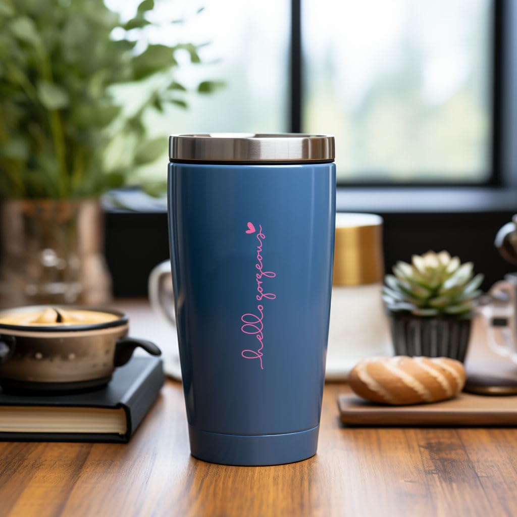 2 X Hello Gorgeous Rearview Mirror Vinyl Decal Sticker, Hello Gorgeous Decal, Water Bottle Sticker, Self-Care Stickers, Car Wind