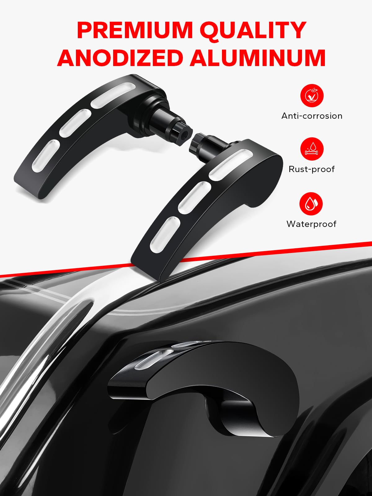 Amazicha Black Saddlebag Latch Kit Saddle Bag Lifters Compatible For Harley Davidson Touring Street Glide/Electra Glide/Road Glide/Road King/Ultra Limited Flhr Flht Flhtk Flhx Flhxs 2014-2024