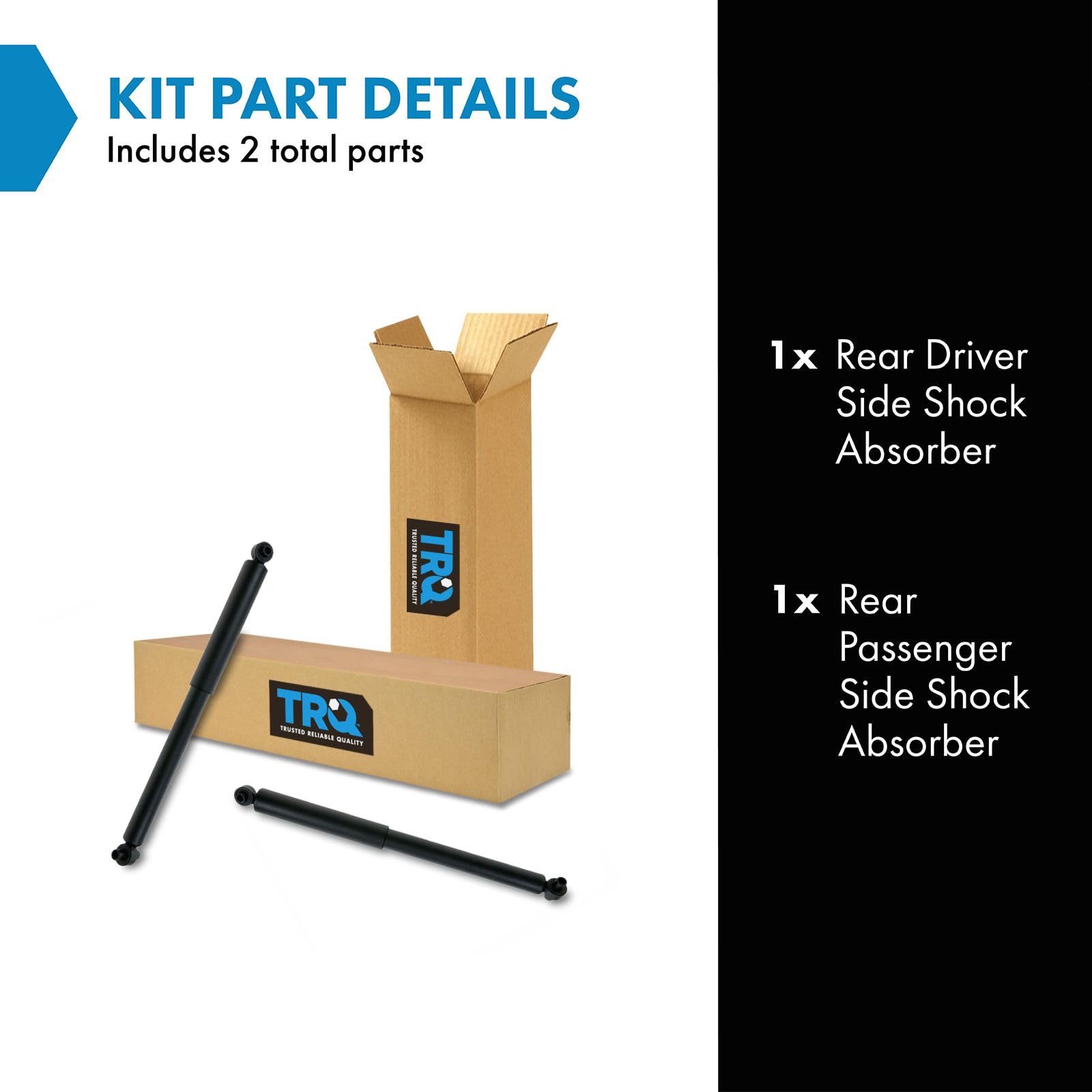 Trq Rear Shock Absorber Pair Set Kit For Chevy Trailblazer Gmc Envoy Rainier Bravada