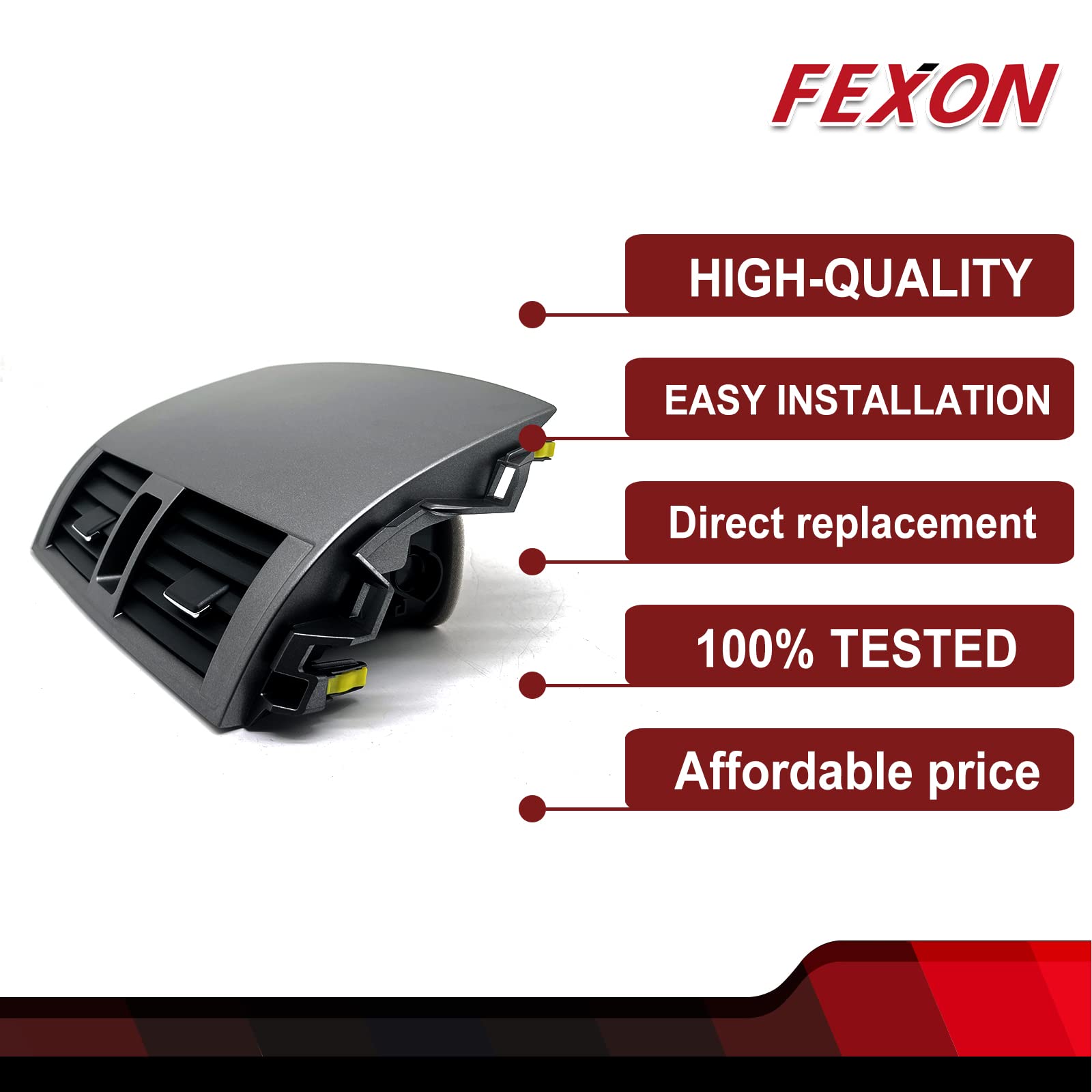 Fexon Center Dash A/C Outlet Air Vent Panel Compatible With Toyota Corolla 2008 2009 2010 2012 2013 Replaces 55663-02060