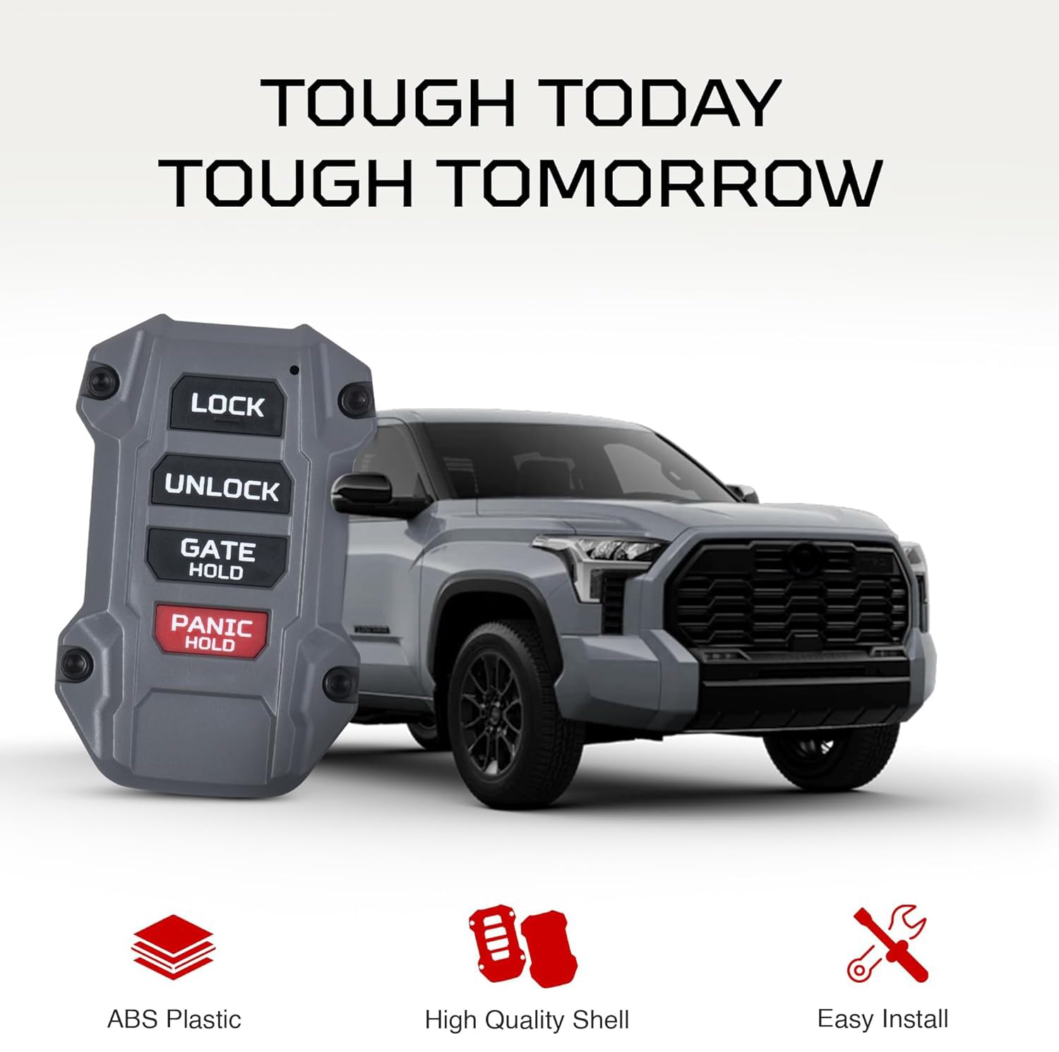 Ajt Design Replacement Keyfob Compatible With Toyota Tacoma (2024+), Tundra (2022+) & Sequoia (2023+) | Custom Made In Usa - Lun