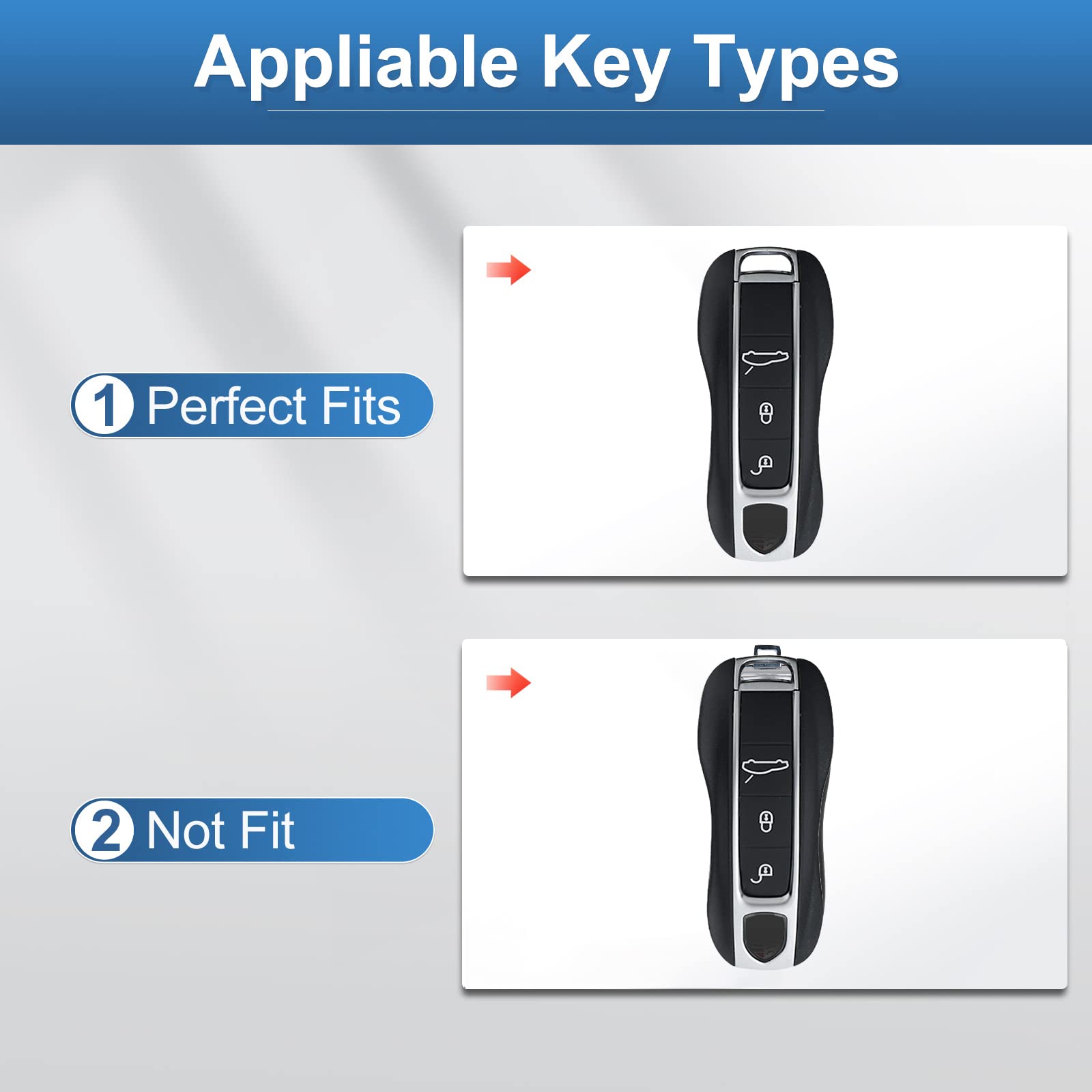 Ruabiban For Porsche Key Fob Cover With Keychain, Pink Key Case Protection Shell Compatible With Porsche Cayenne 911 Taycan Pana