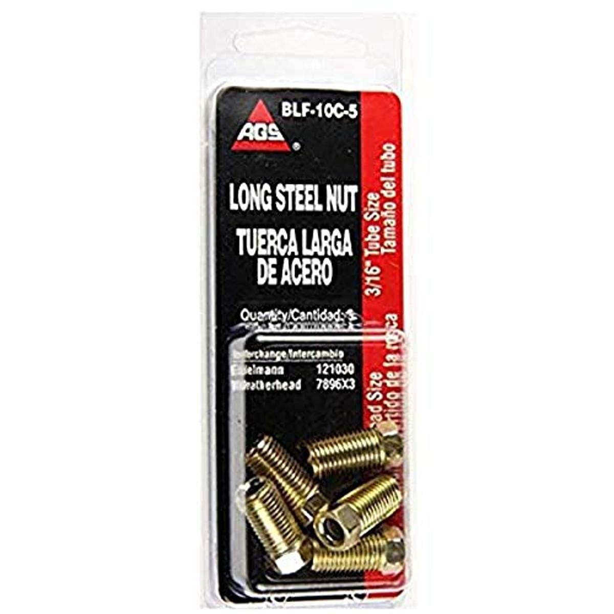 Ags Blf-10C-5 Brake Line Fitting, 5 Pack