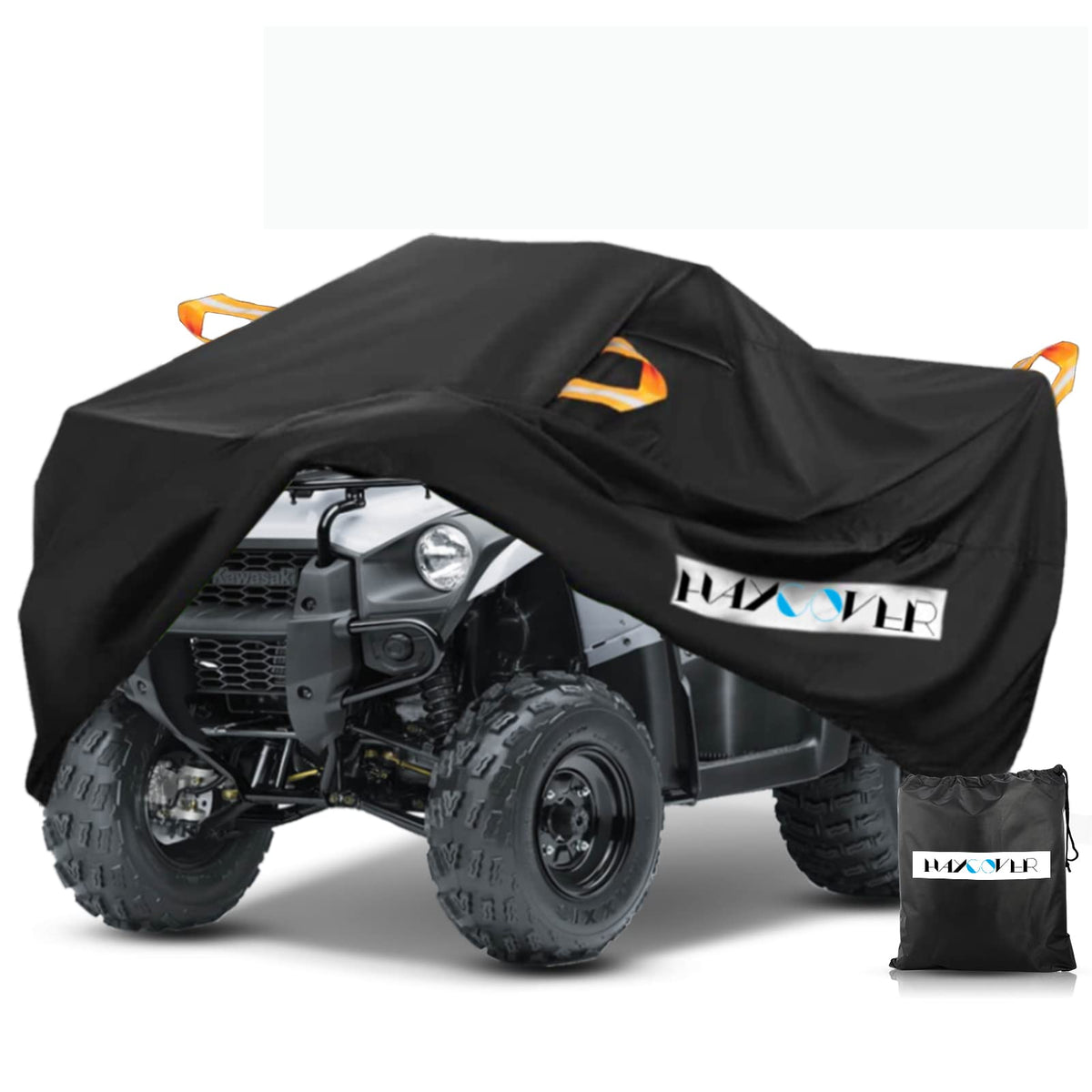 ATV Cover, Waterproof for Polaris Sportsman Yamaha Grizzly Honda FourTrax Kawasaki KFX Wheel Car with Air Vents Reflective Strip