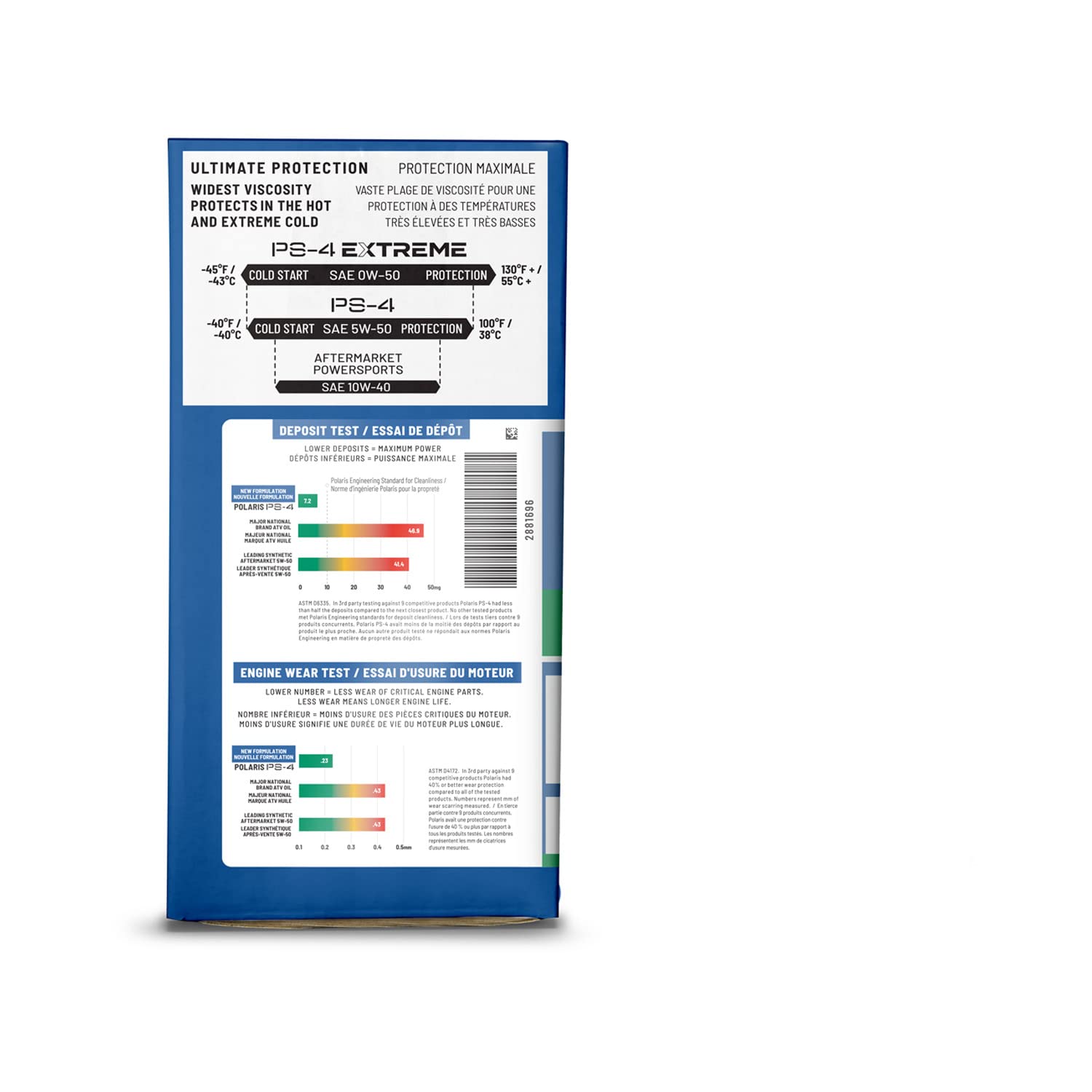 Polaris Ps4 Oil Change Kit For Specific Rzr Turbo And Pro Xp & Xp 4 Models With 4 Stroke Engine, Includes 3 Quarts Of Ps-4 5W-50