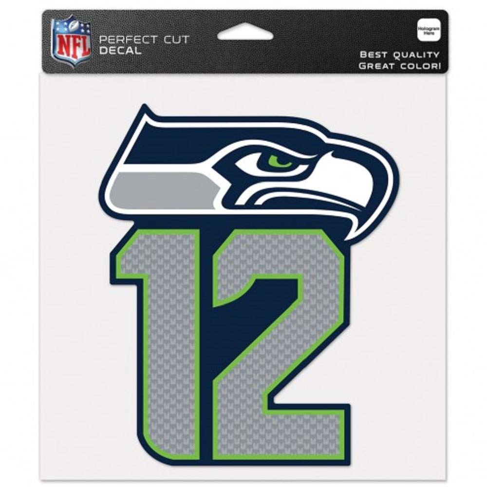 WinCraft NFL Seattle Seahawks 98517017 Perfect Cut Color Decal, 8 x 8 Inches, Black