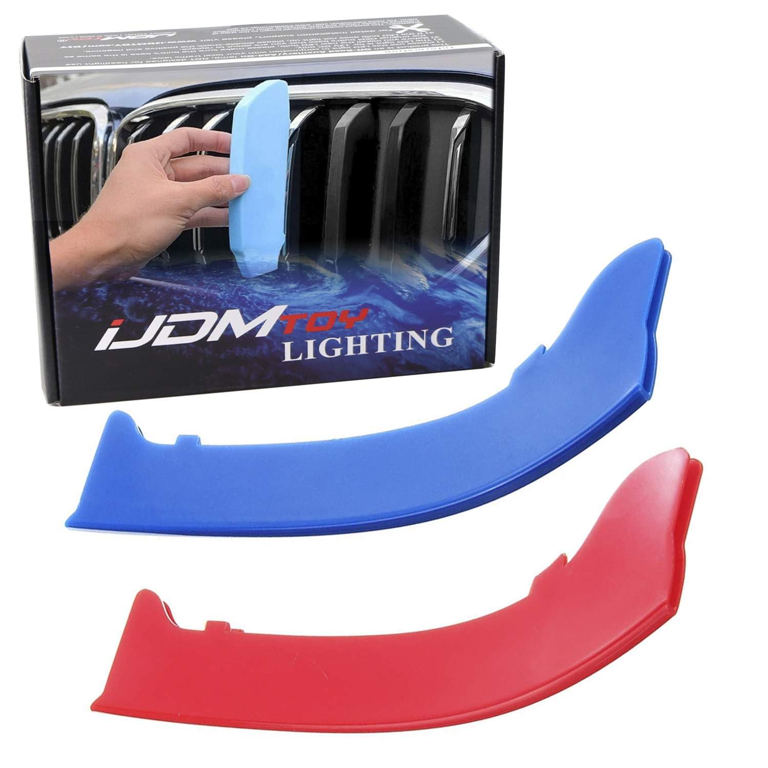 Ijdmtoy Exact Fit ///M-Colored Grille Insert Trims Compatible With 2009-2012 Bmw E90 E91 Lci 3 Series 325I 328I 330I 335I Front