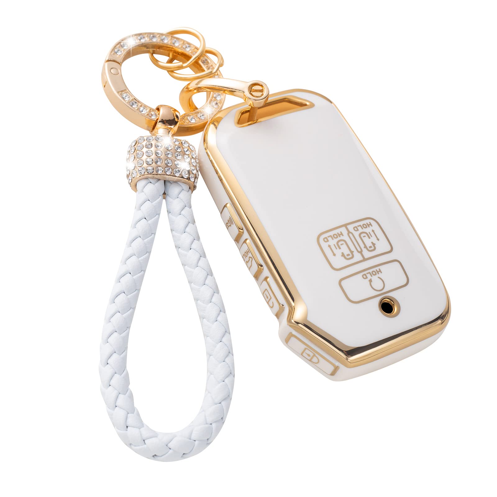 Gematay For Kia Key Fob Cover, Key Case Shell Compatible With 2021 2022 Kia Carnival 6/7 Buttons Ka4 Ex Sx Lx Fiesta 2023 Remote