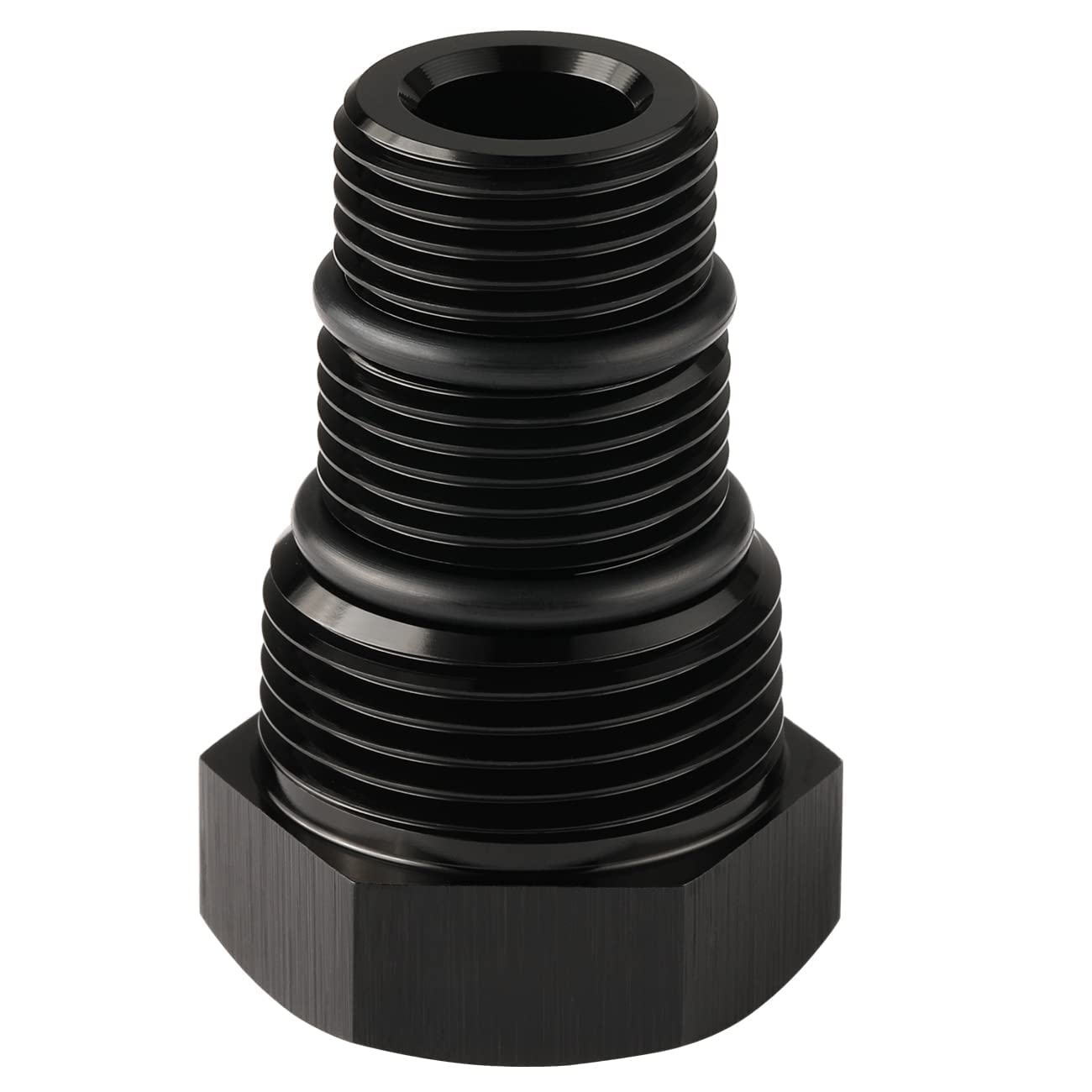Podavelle 1/2-28 Female To 3/4-16 13/16-16 3/4 Npt Male Hose Adapter Reducer Fitting Connector Aluminum Black
