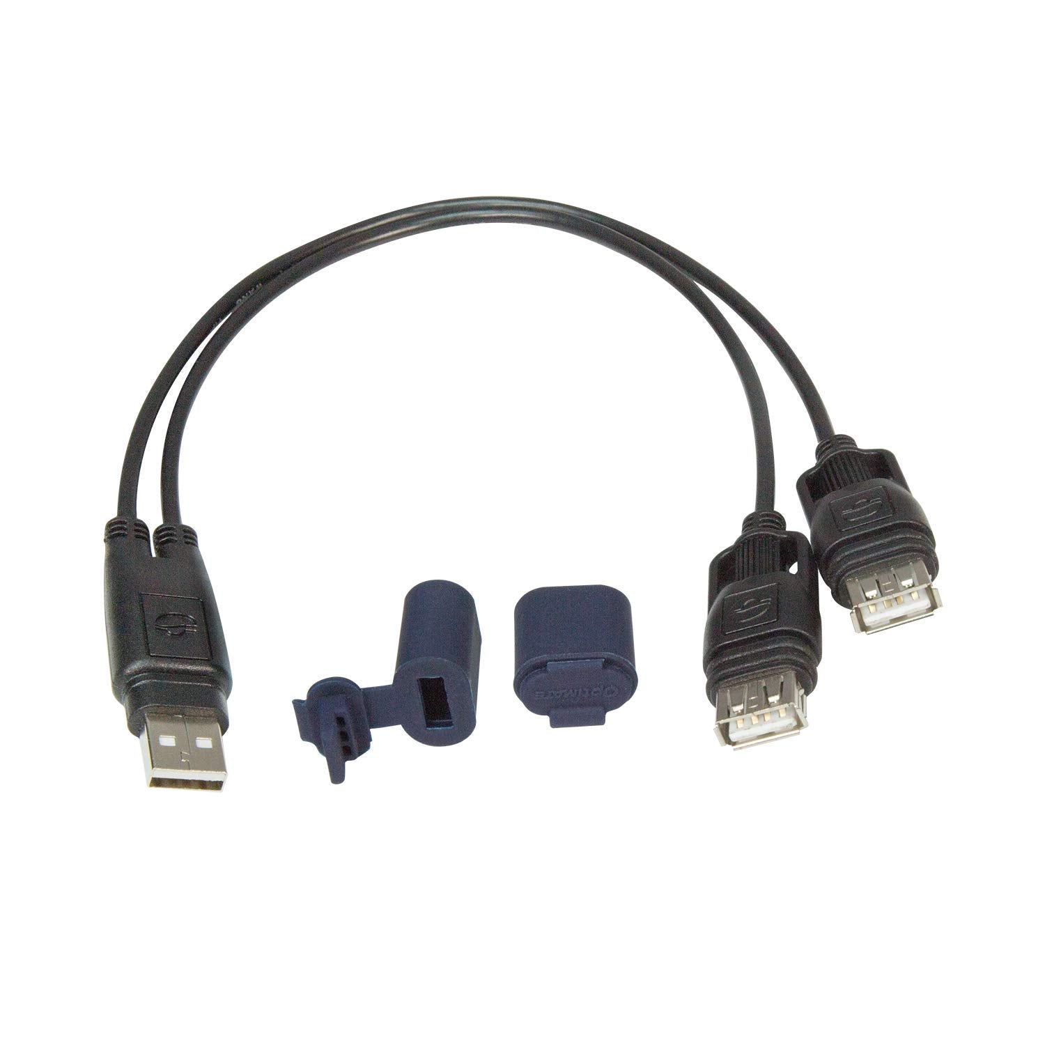 Tecmate Optimate Usb Cable O-110, Usb Y-Splitter, With Weatherproof Connection System