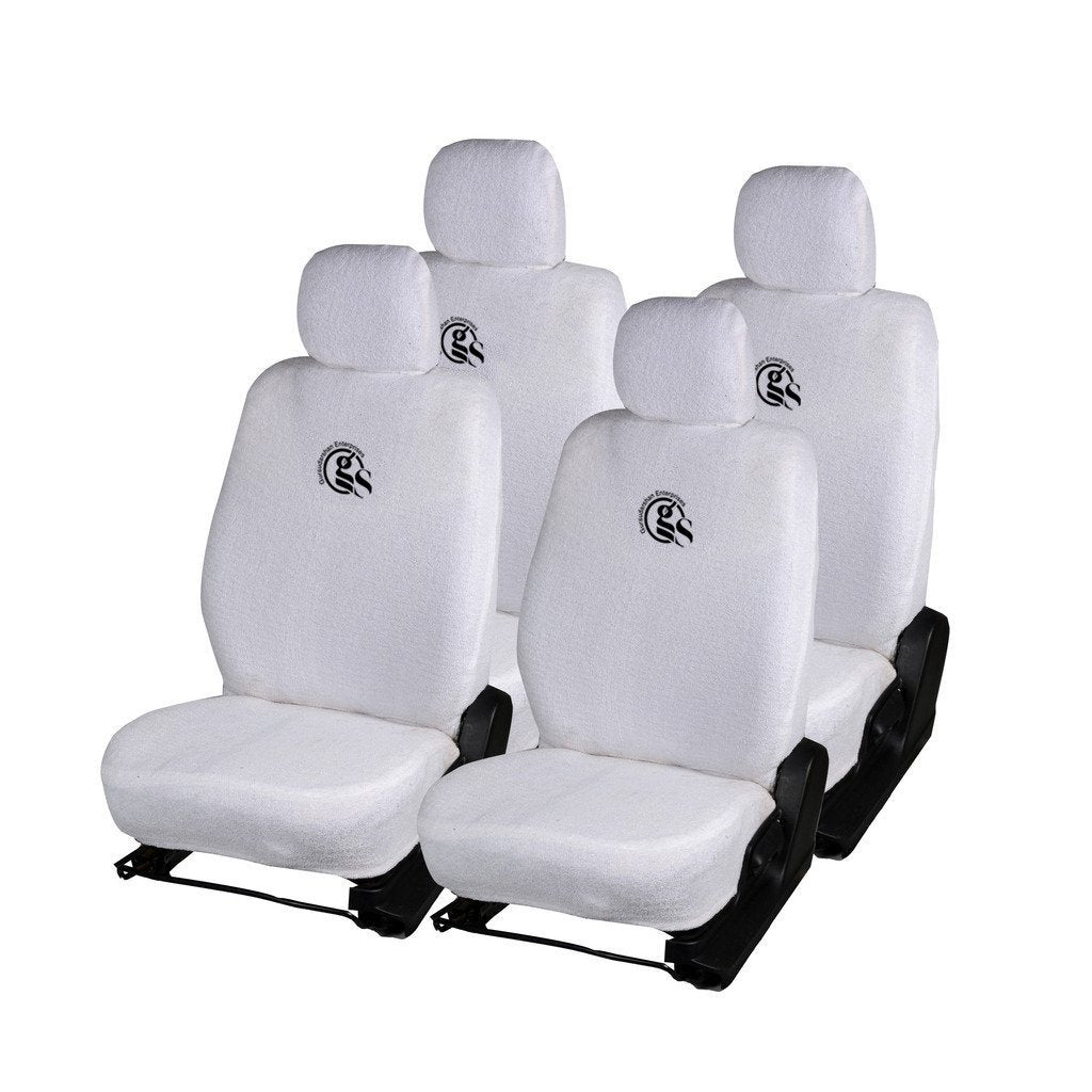 Gursudarshan GS White Towel Car Seat Cover for Tata Indigo/Indigo Cs/Toyota Etios/Tata Indica/Tata Zest