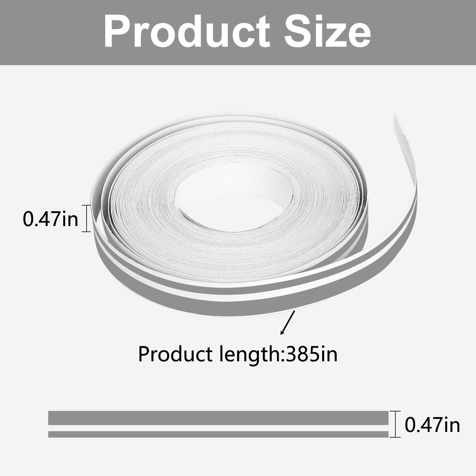 Zatooto Pinstripe Tape For Cars - Diy Vinyl Grey Pin Striping Decals, 3850.47 Inches Auto Waterproof Pin Stripe Tape Emblems Tri