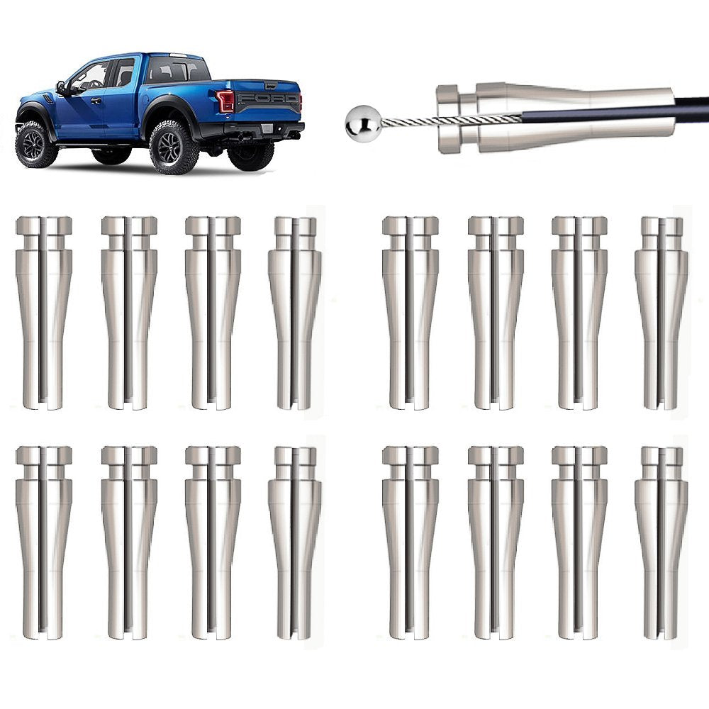 16 Ends Latch Lock Cable Repair Kit Vehicle Door Replacement Parts For F-Series, E-Series, Ranger, Expedition, Excursion, Naviga