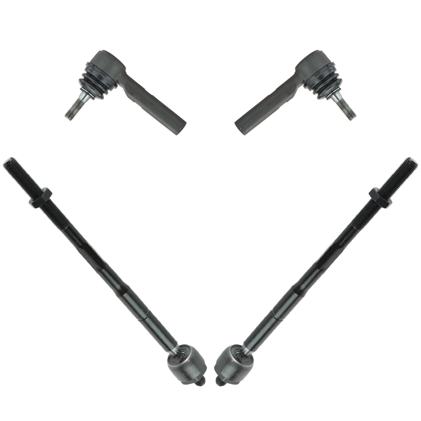 Trq Front Inner And Outer Tie Rod Set Compatible With 2009-2020 Dodge Journey
