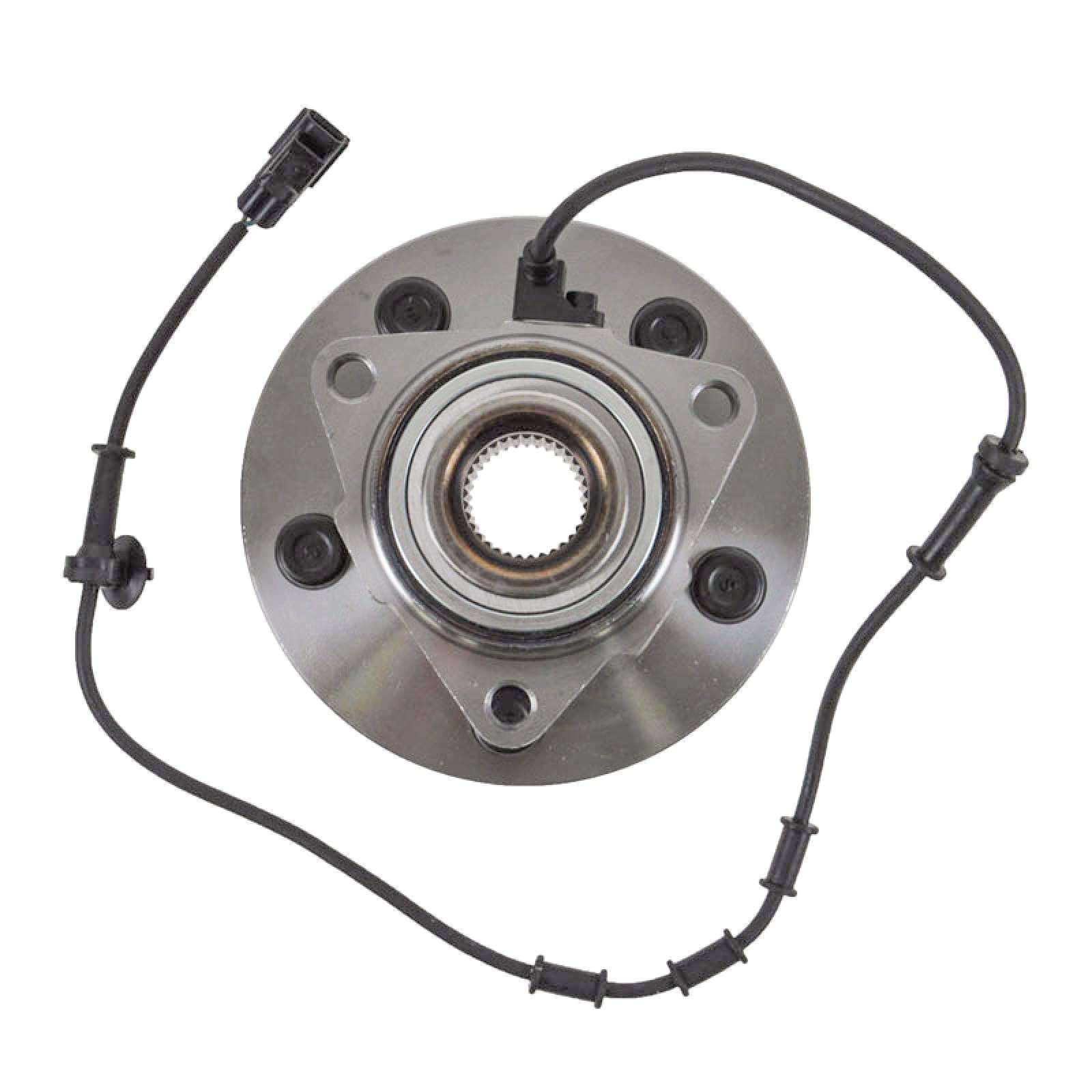 Trq Front Wheel Bearing & Hub Assembly With Abs Sensor Compatible With 2002-2005 Dodge Ram 1500