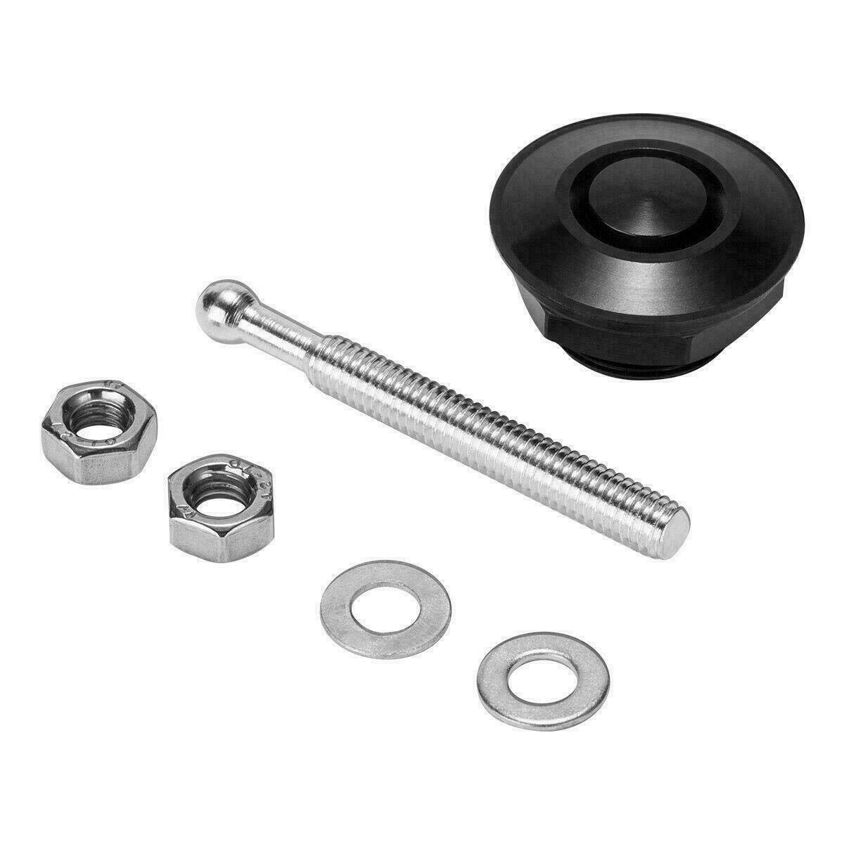 Woopeey 4 Pcs 1.25 Inch Universal Aluminum Vehicle Hood Pins-Quick Release Lock Latch Bumper License Plate Lock Clip Push Button