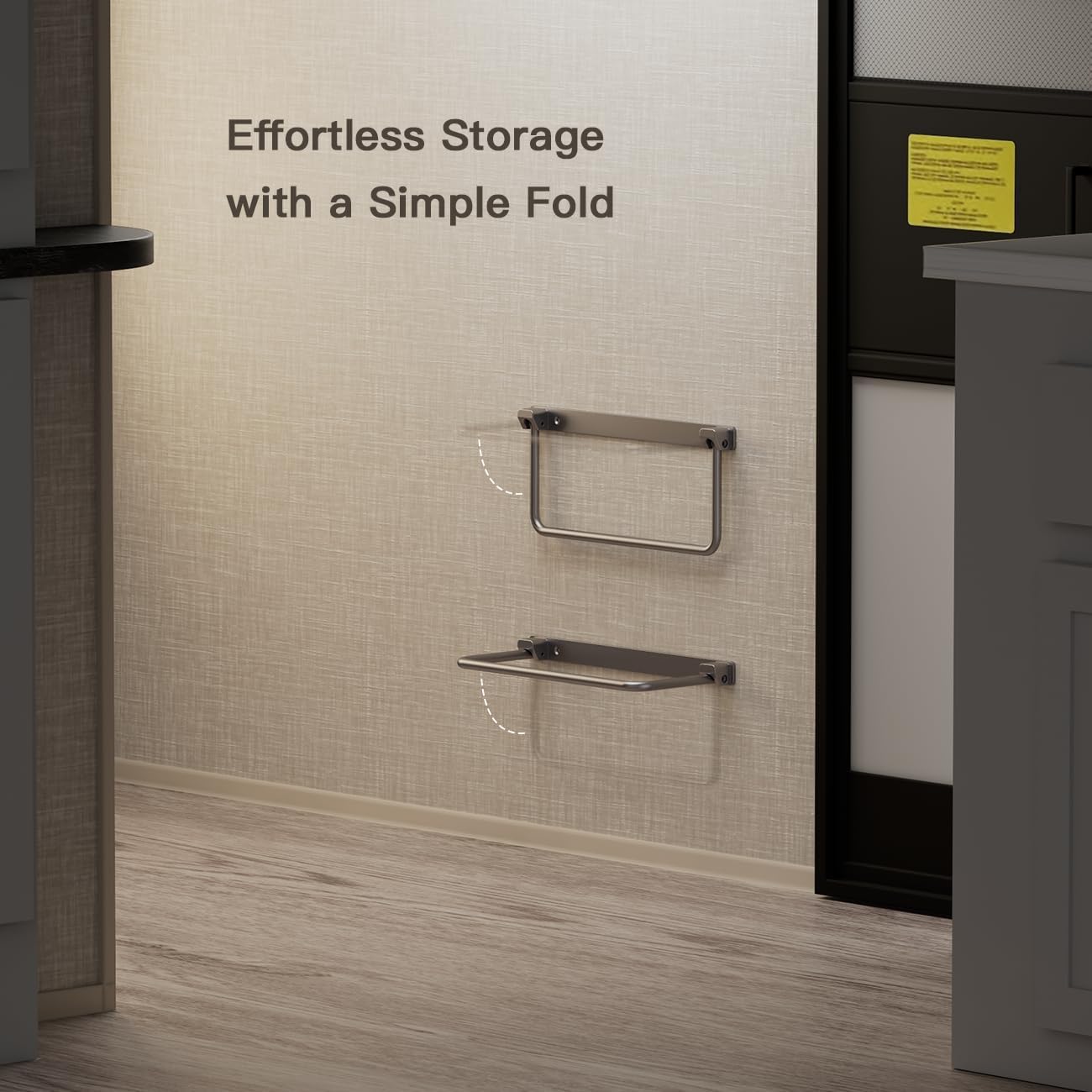 Safoner Foldable RV Shoe Rack- Aluminum Camper Shoe Organizer, Wall-Mounted Shelf, Efficient Holder and Storage Rack for Various