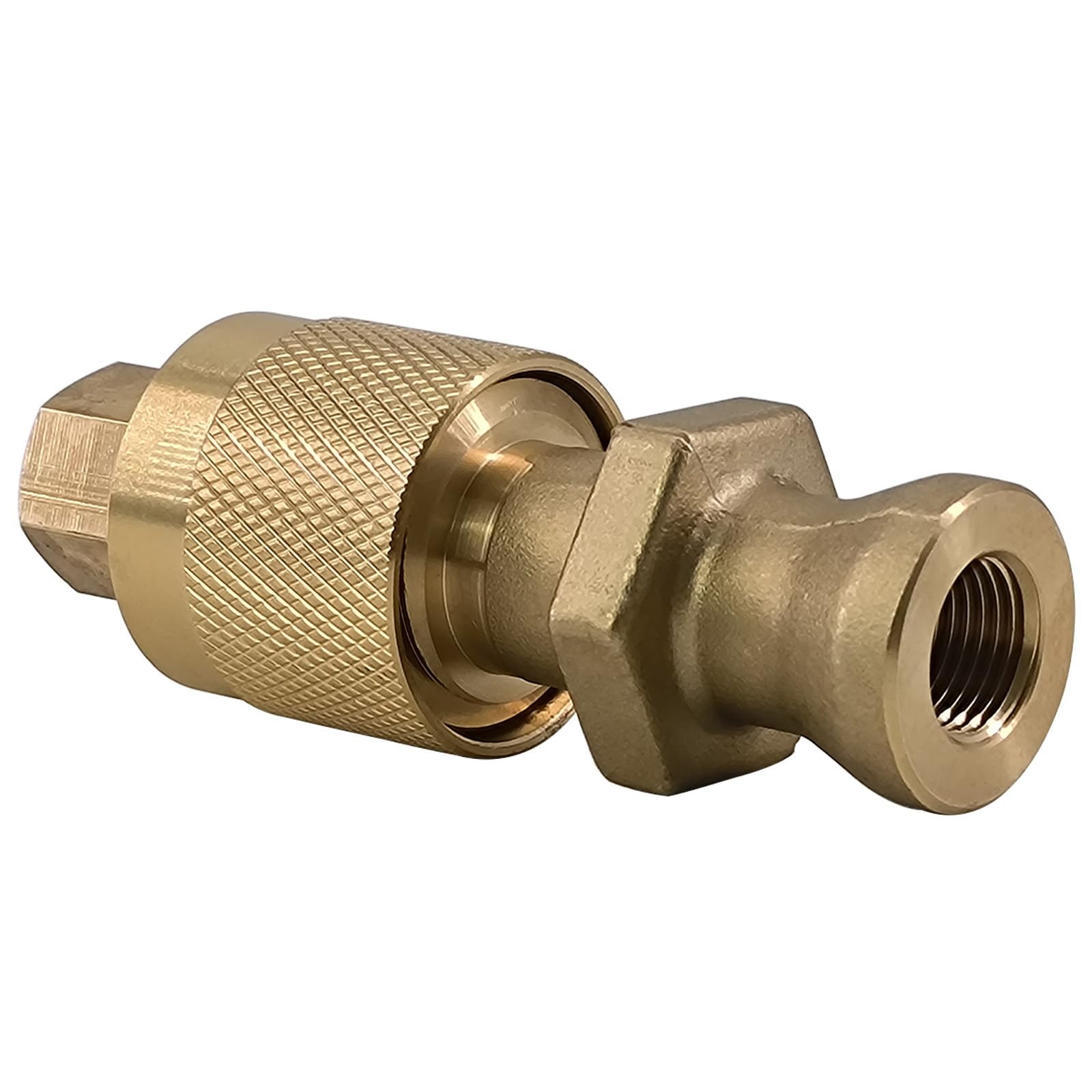 ASTAMOTOR Forklift Propane Tank Connector Fitting Adapter Valve - Brass, Female & Male, Model 552-553, Gold