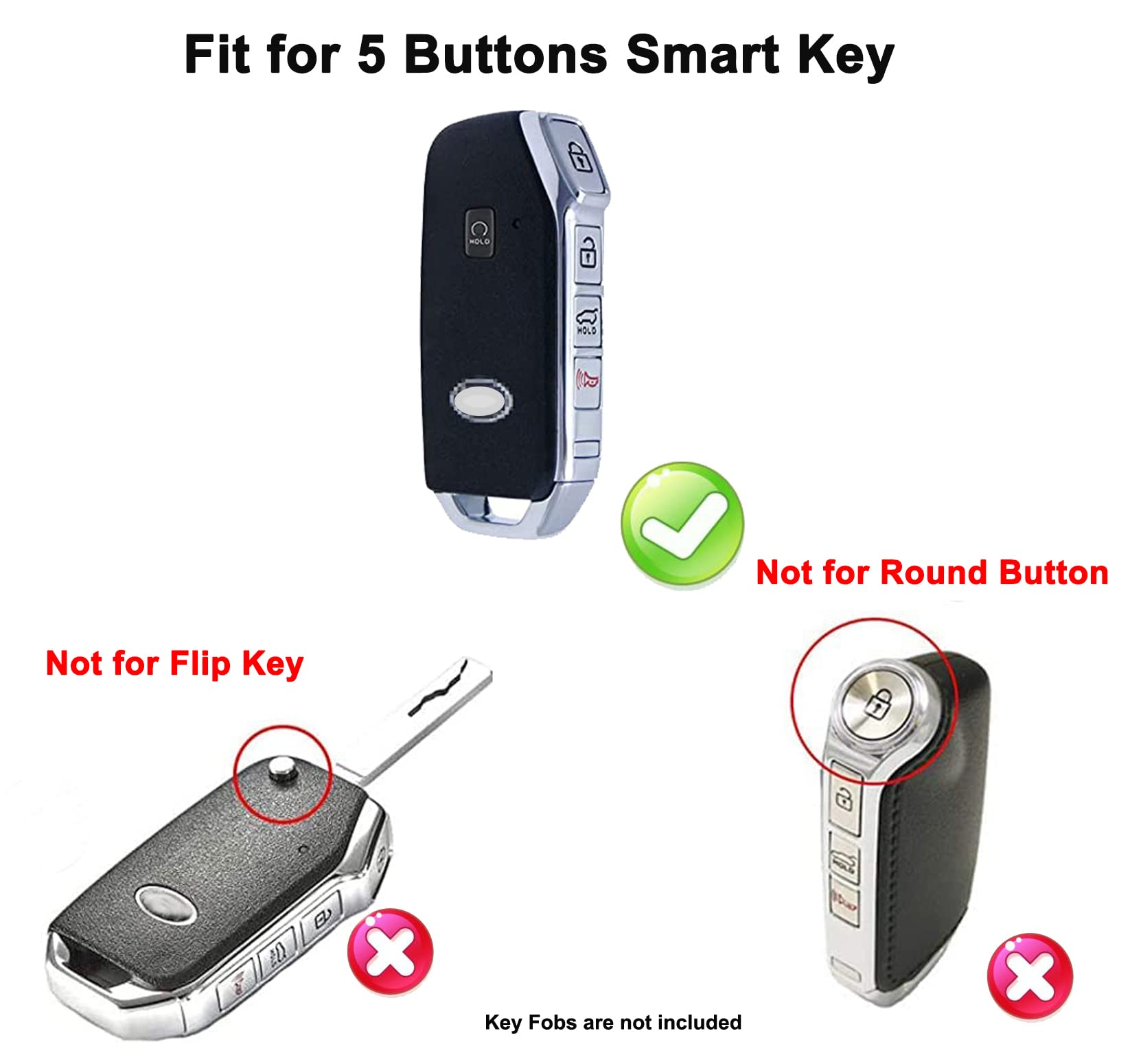 Key Fob Cover Case For Kia Ceed Cerato Forte Niro Seltos Sorento Soul Sportage Telluride K5 5 Buttons Keyless Entry Remote Case