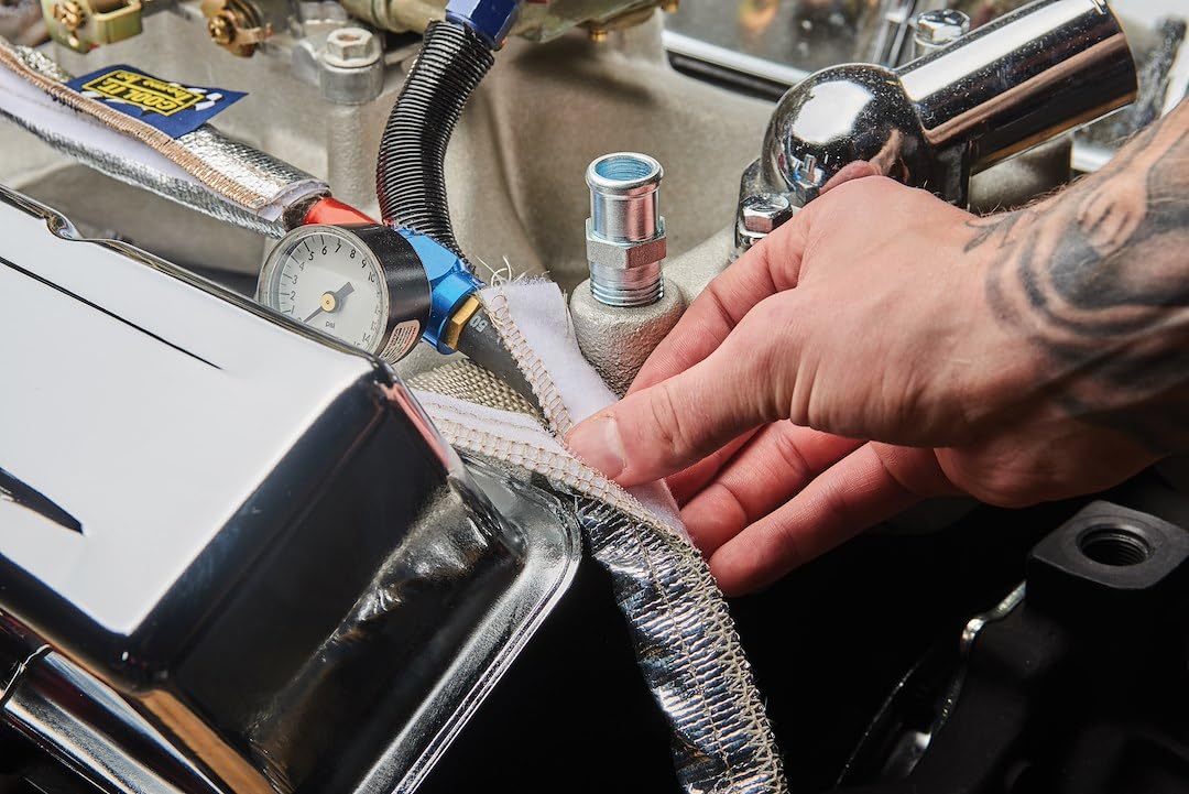 Thermo-Tec 14030 Express Sleeve Aluminized Hose And Wire Protection, 3' X 1/2- 1 I.D. , Silver