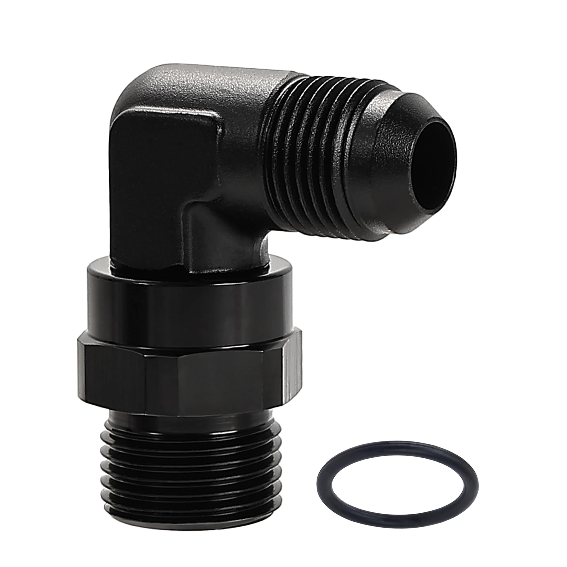 EVIL ENERGY 8AN Flare to 10AN ORB Male Swivel Adapter Fitting 90 Degree Black 1PC