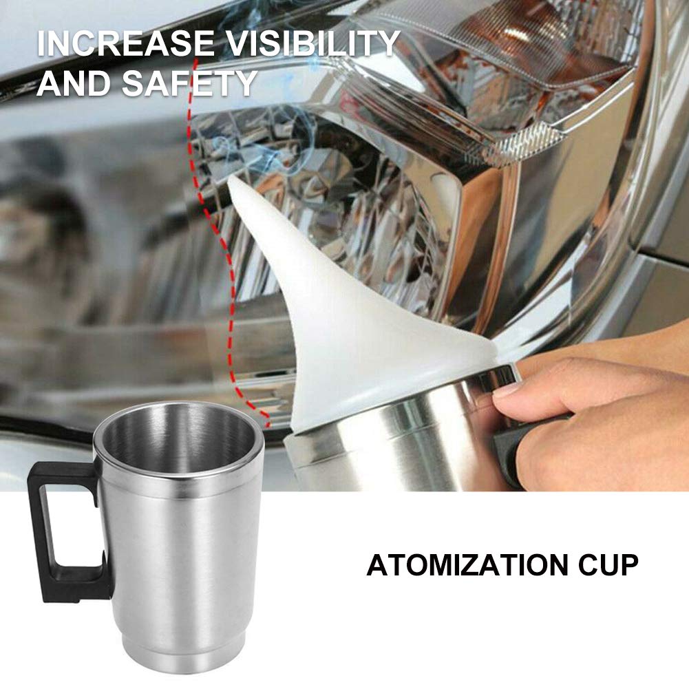 Kasclino Automobile Headlight Restoration Kits, Atomizing Cup Car Headlight Lens Repair Tool Restore Kit, Glass Scratch Repair H