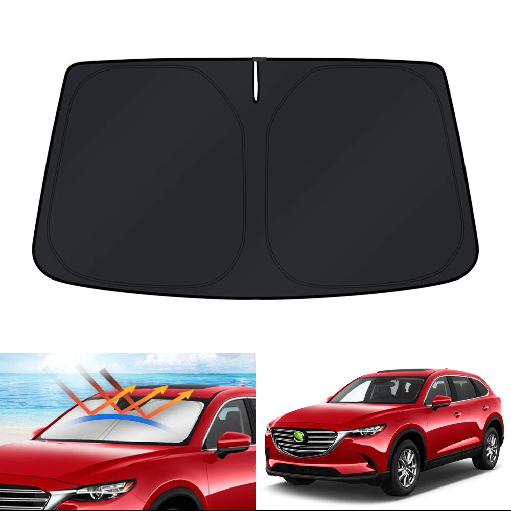 Kust Windshield Sun Shade For Mazda Cx-9 2016-2024 2025 Cx9 Accessories Sunshade Window Sun Visor Protector Foldable Blocks Uv R