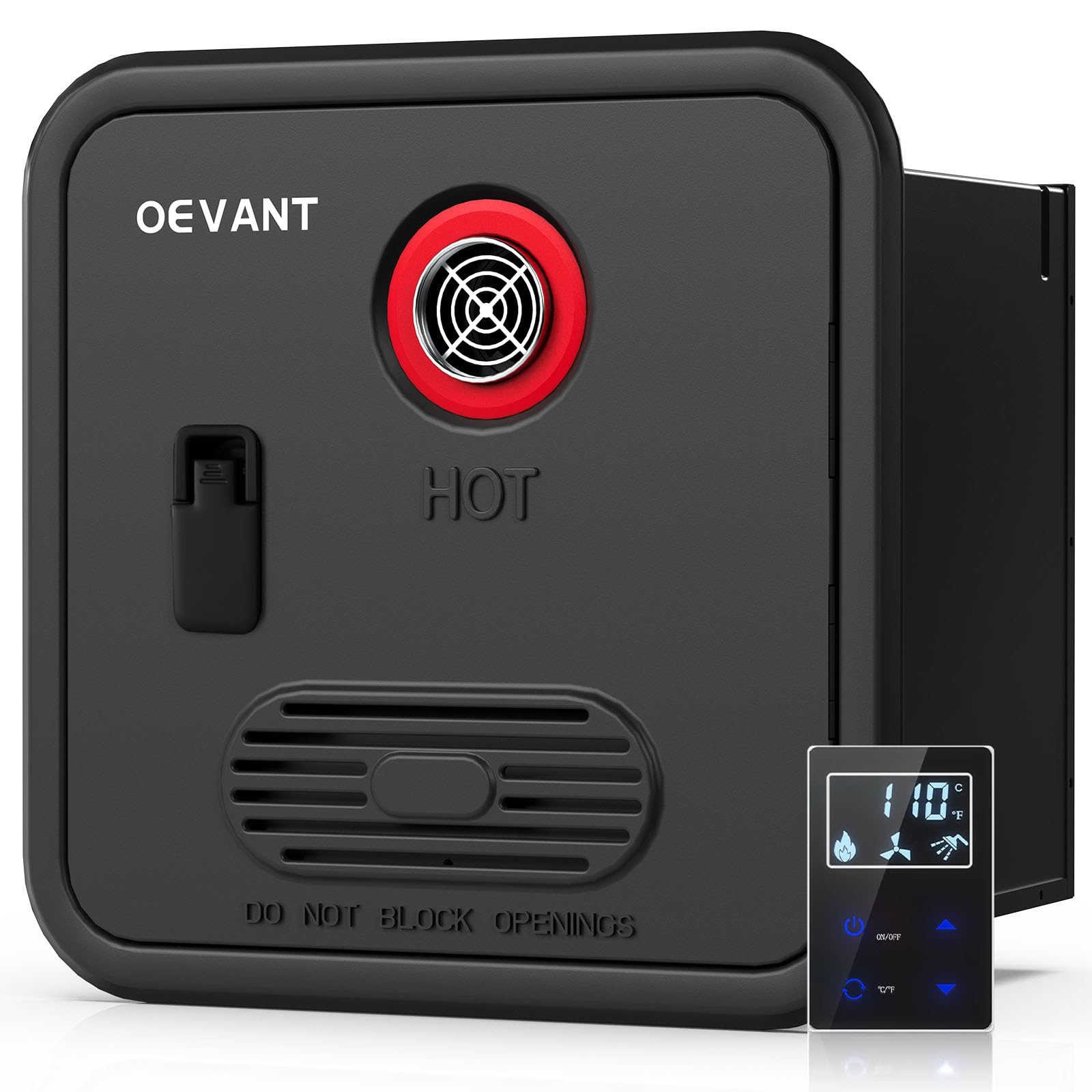 OEVANT RV Tankless Water Heater,55,000 BTU RV Instant Water Heater with Remote Controller,16x16 inch Door&Front Water Outlet,Pro